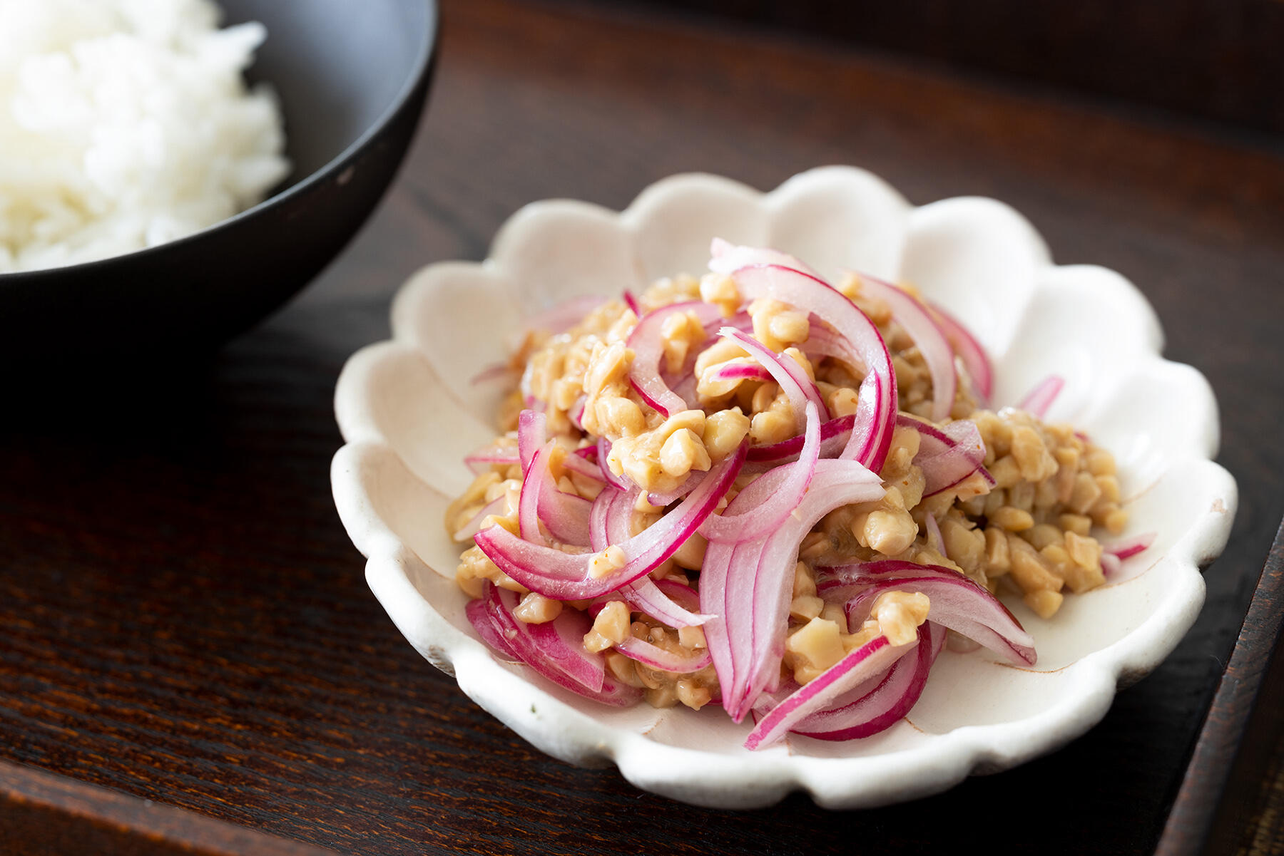 納豆と玉ねぎの酢漬け
