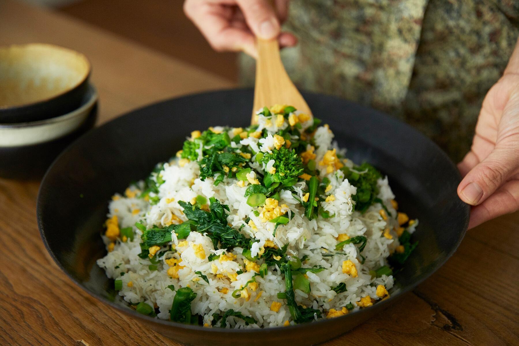 菜の花の混ぜ込みごはん