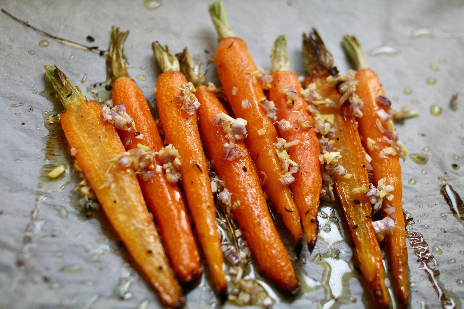 再びにんじんを焼く