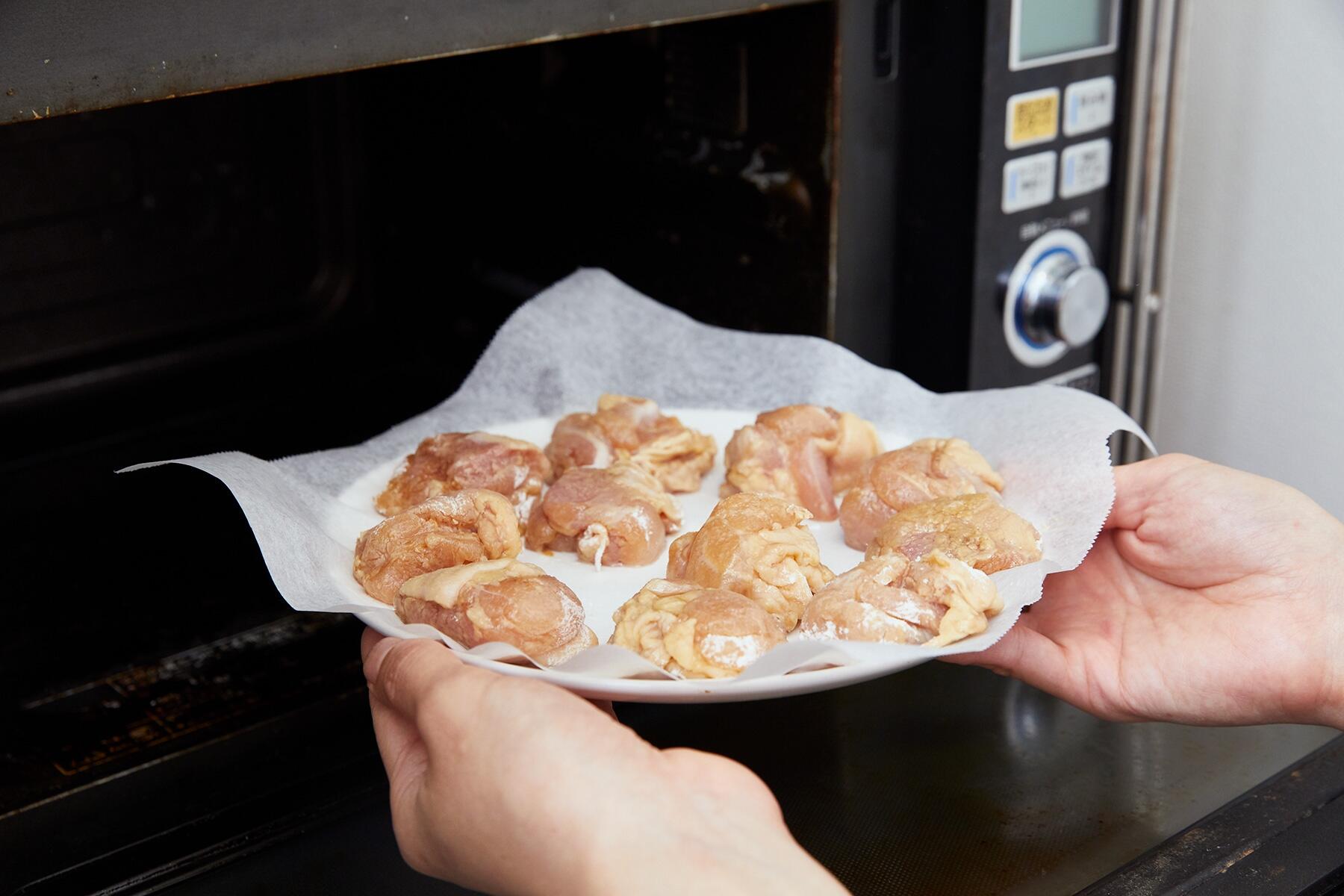レンジで加熱する