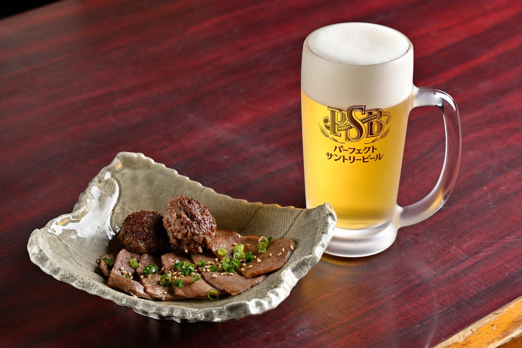 牛たんとビール