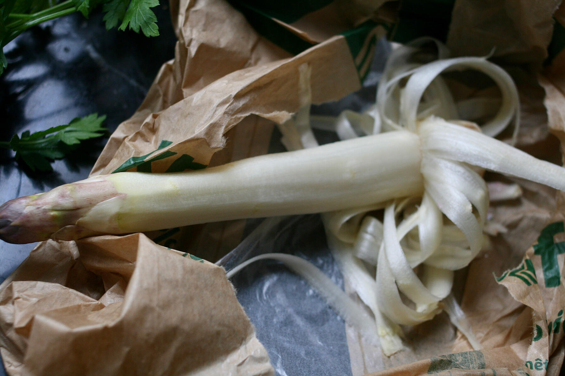 アスパラの下準備