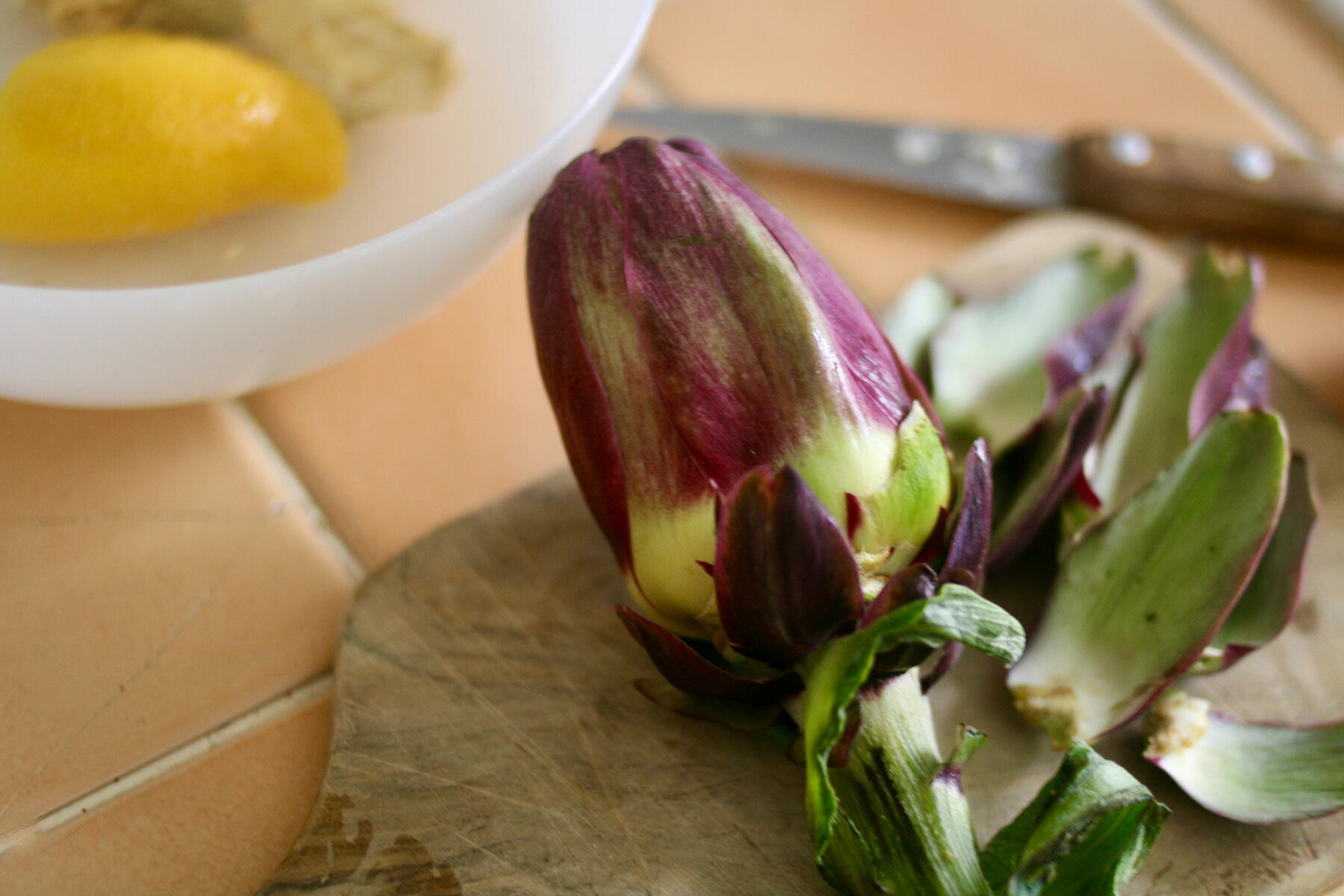 アーティチョークの下準備