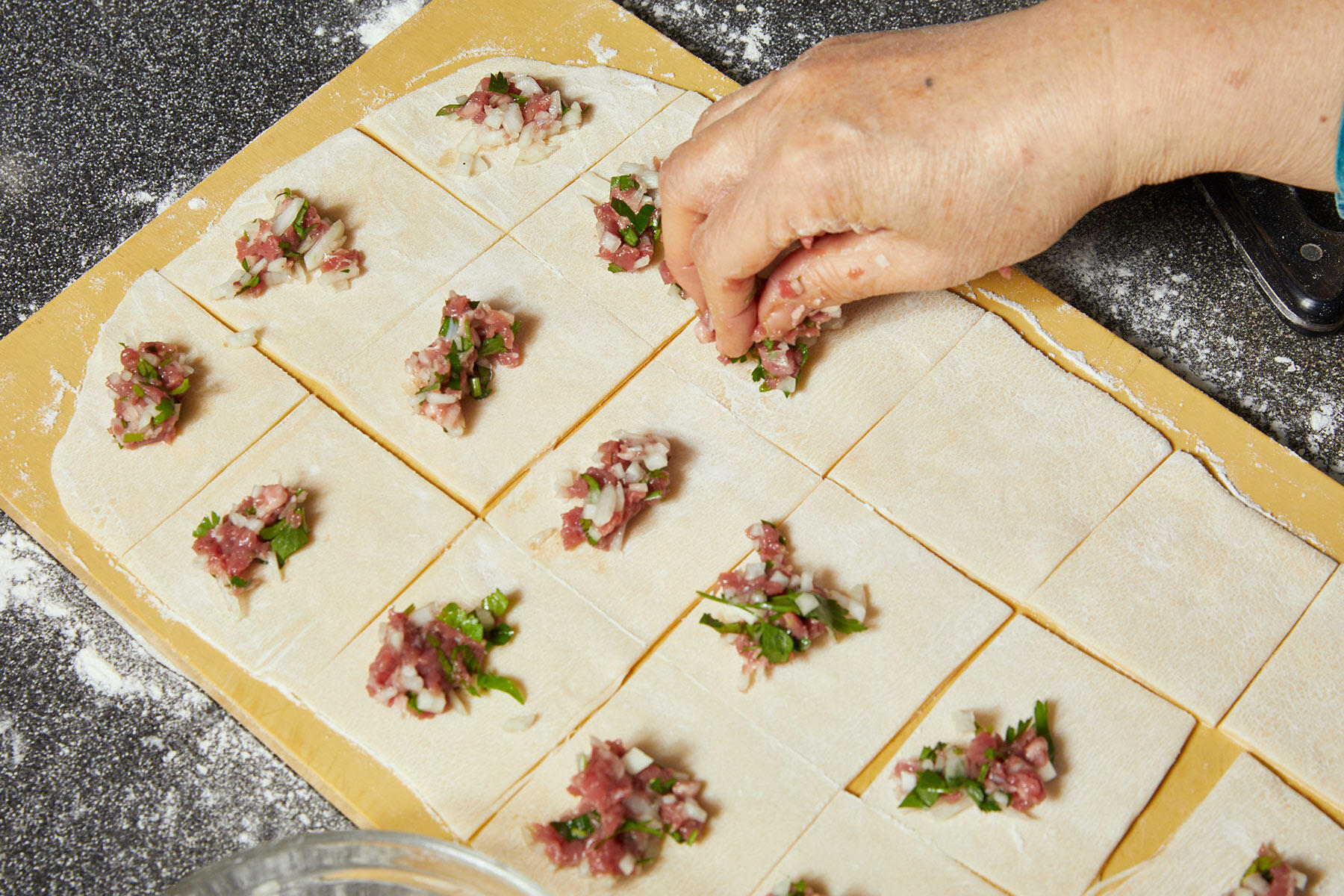 フィリングをのせる