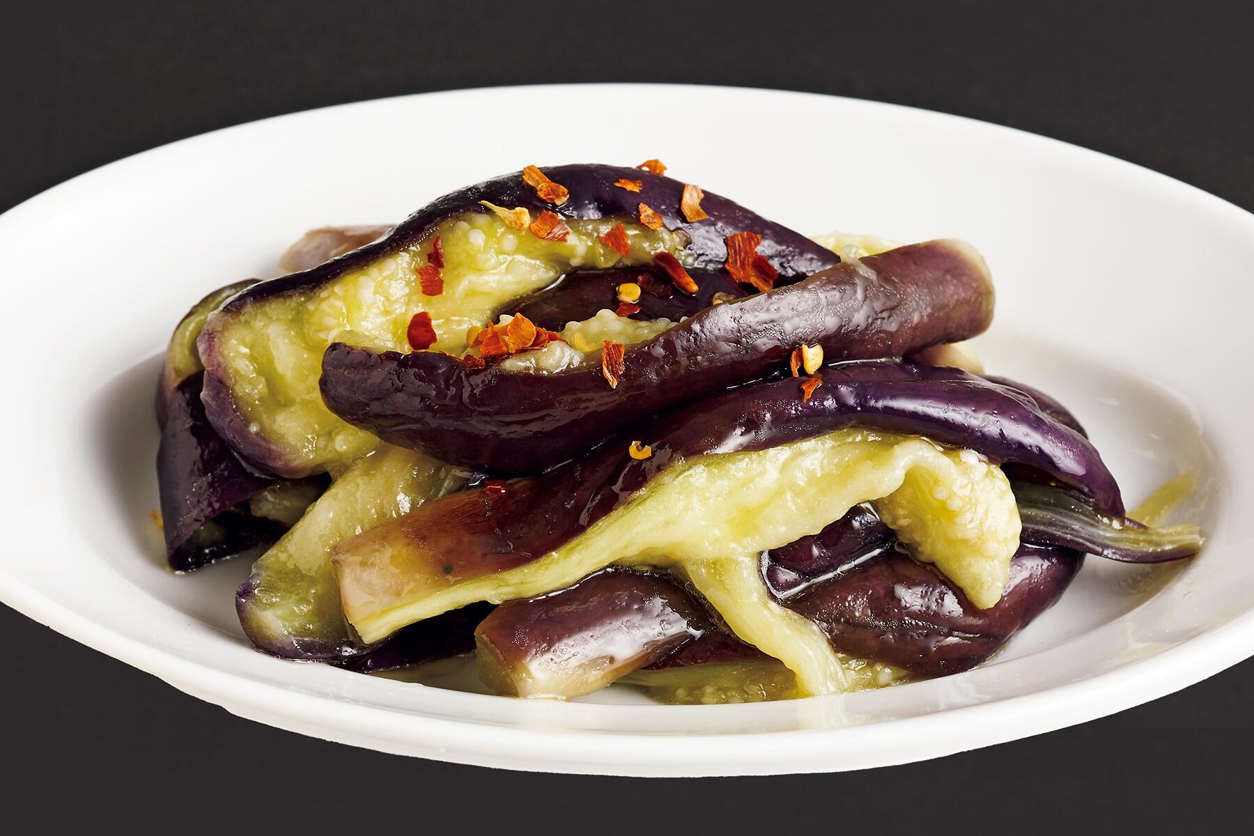 白ワインと合わせたい“蒸しなすのオイル和え”