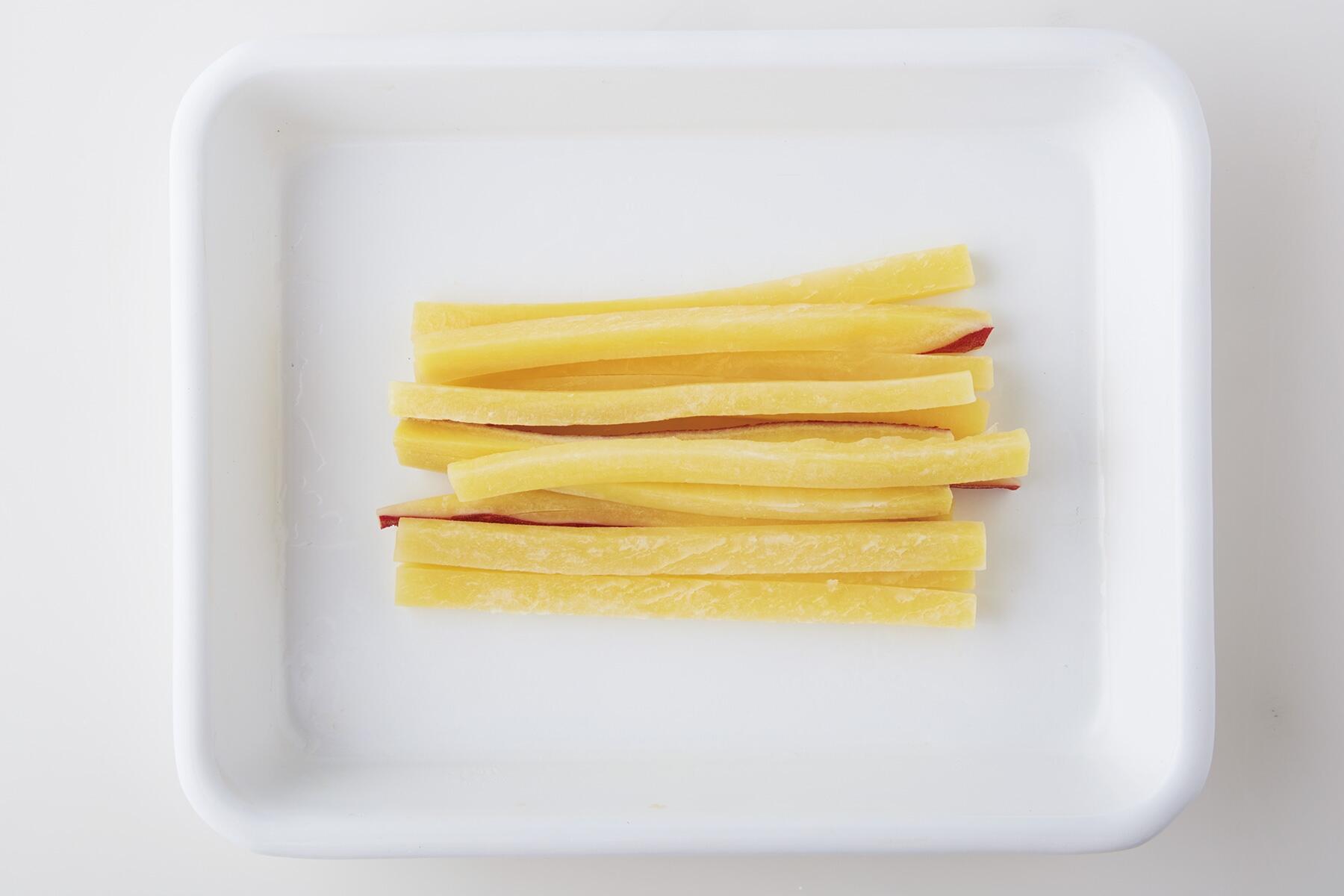 さつまいもの下ごしらえ