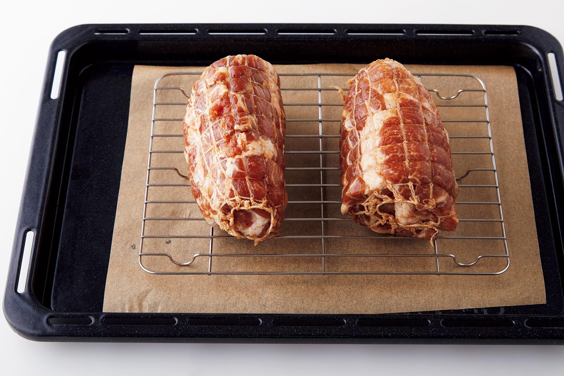 オーブンに並べる