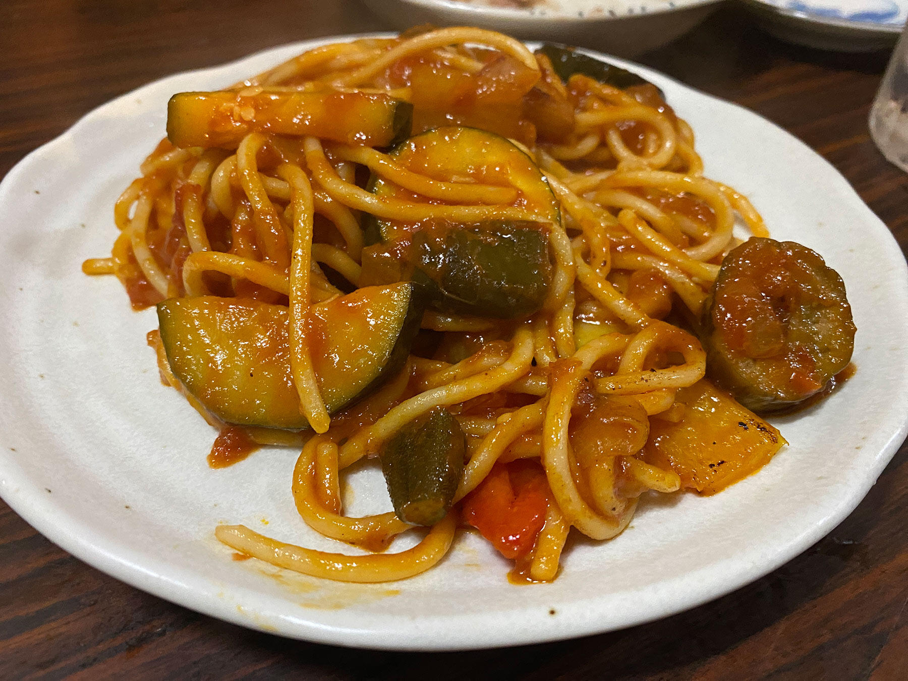 夏野菜のナポリタン