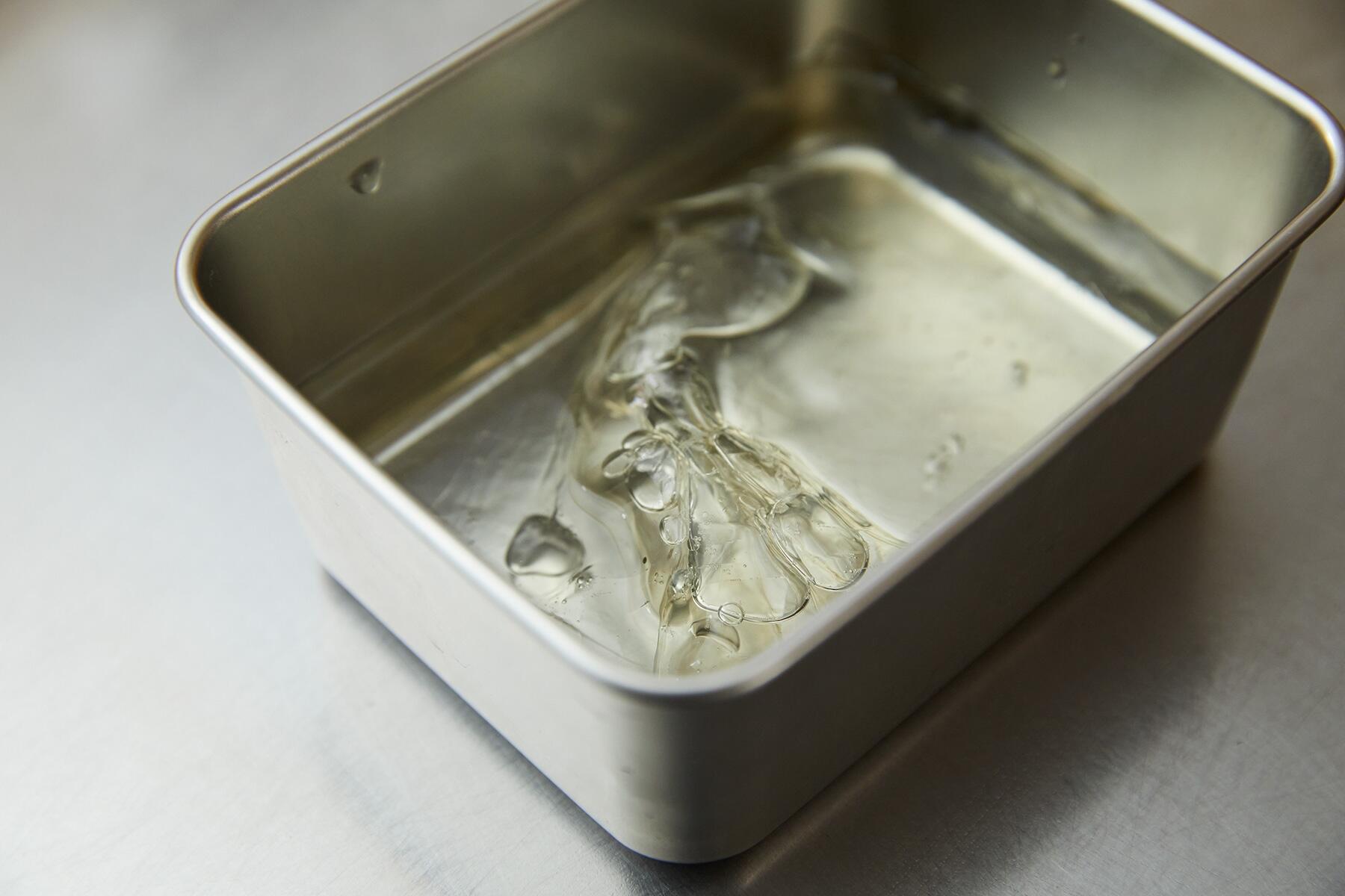 ゼラチンをふやかす