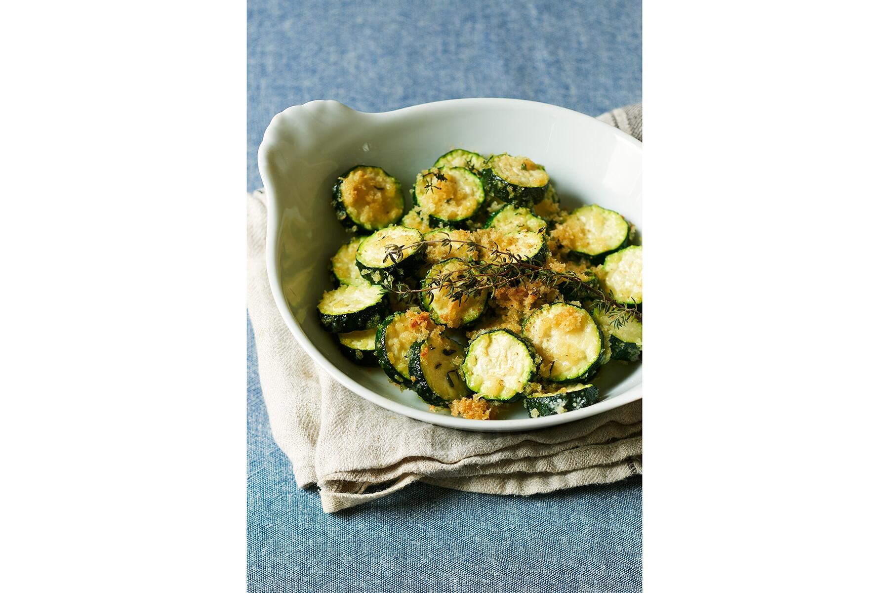 カリッと美味しい“ズッキーニのパン粉焼き”