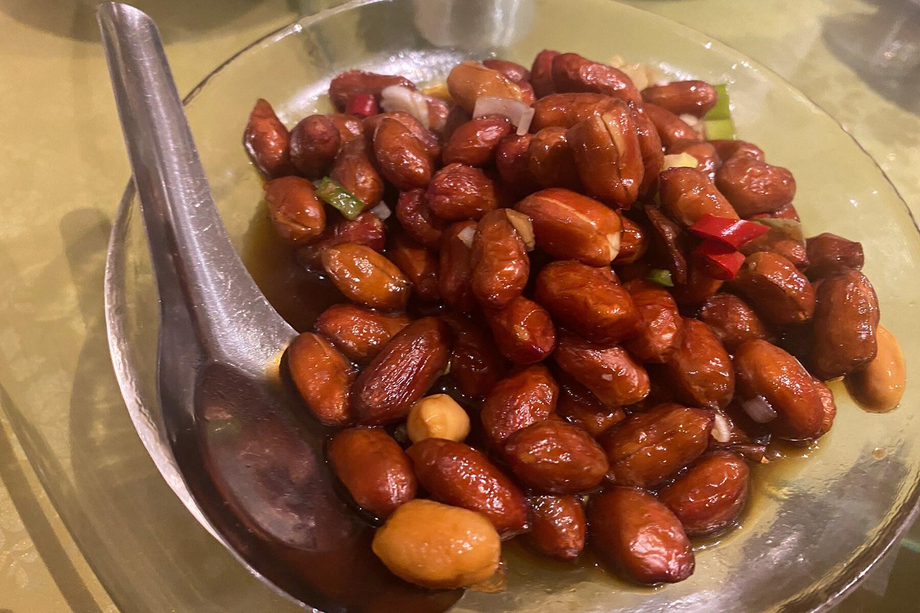 揚げピーナッツ香酢漬け