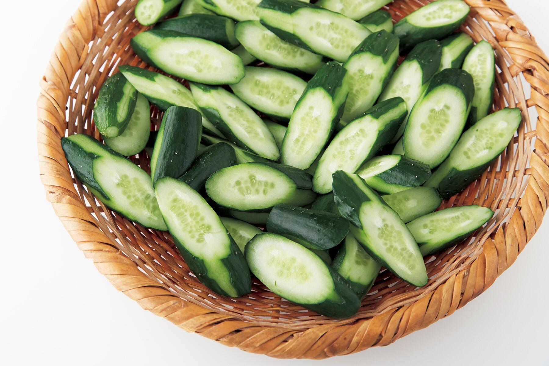 きゅうりを干す