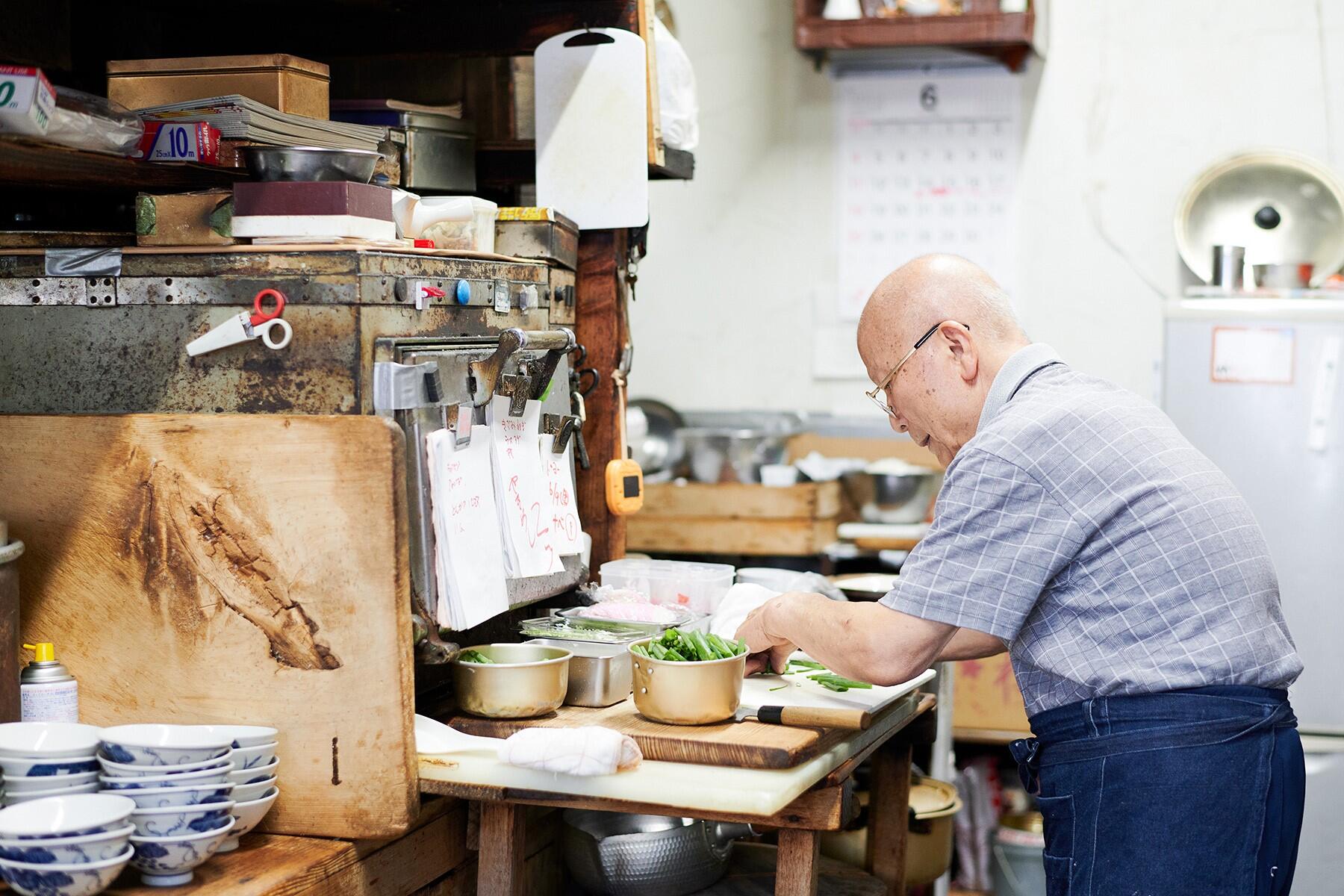 ガス釜と山下さん