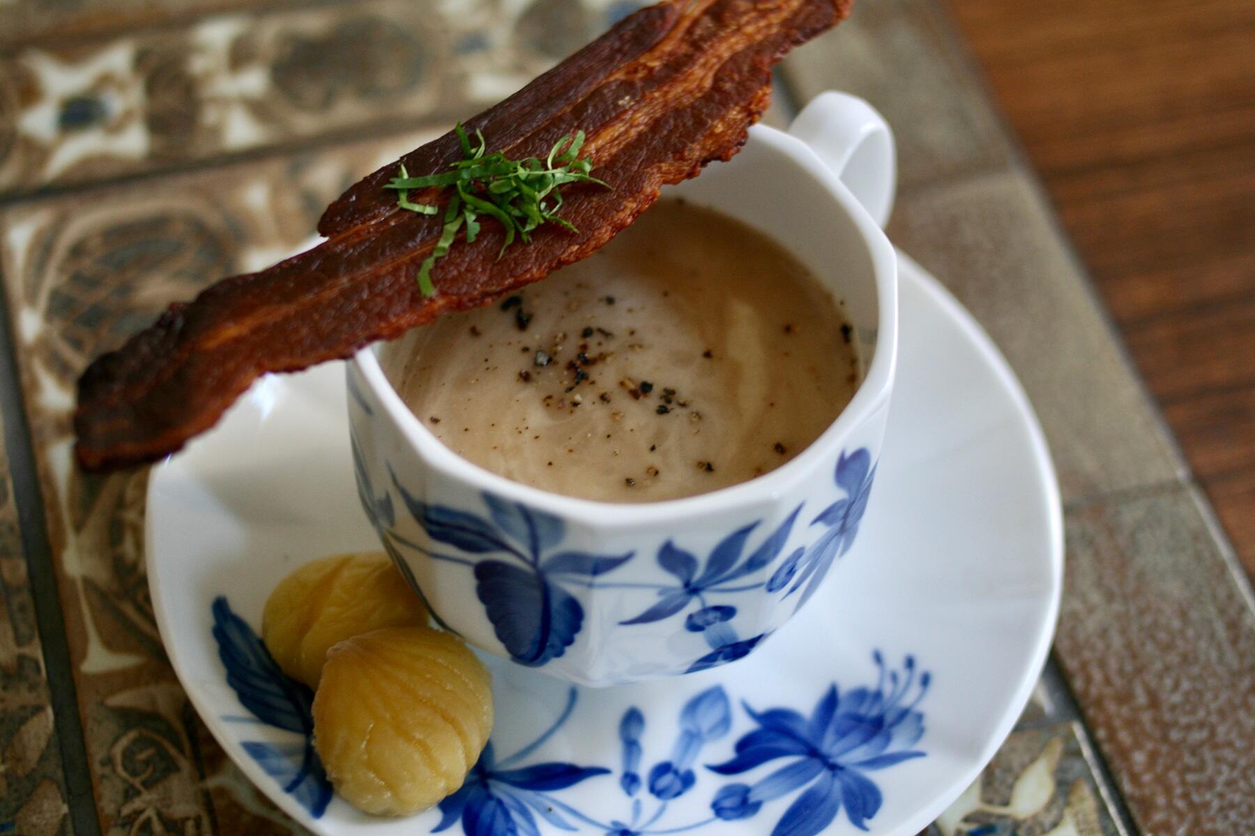 季節感満載の“栗のポタージュ”