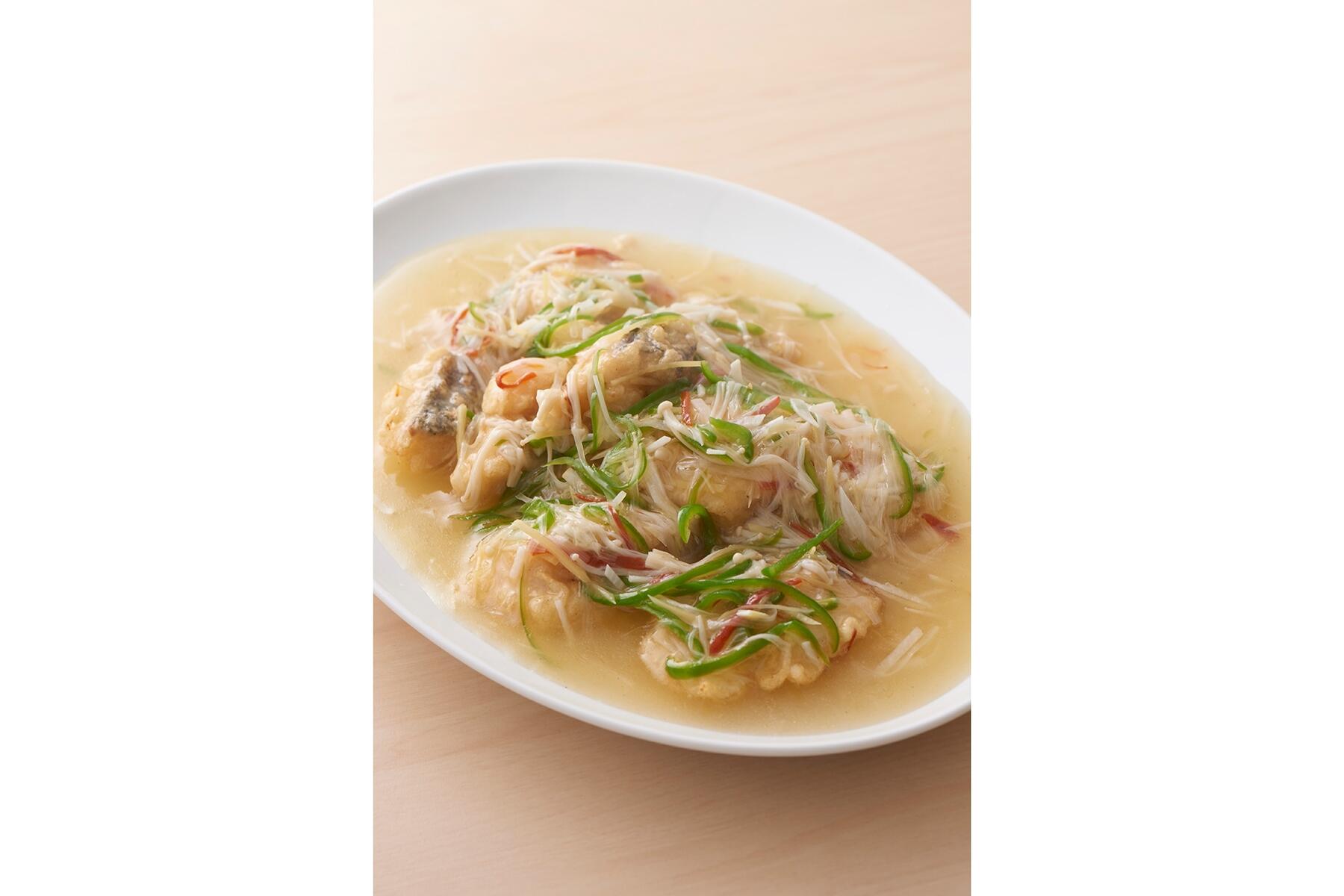 白身魚の五柳あんかけ