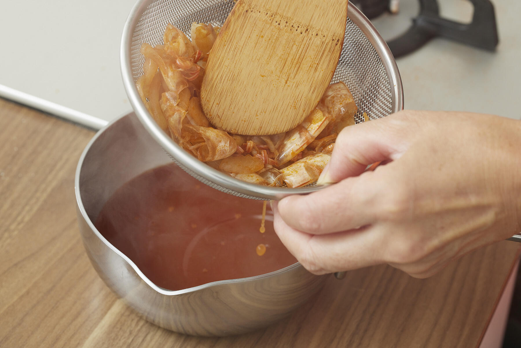 濾して味を調える