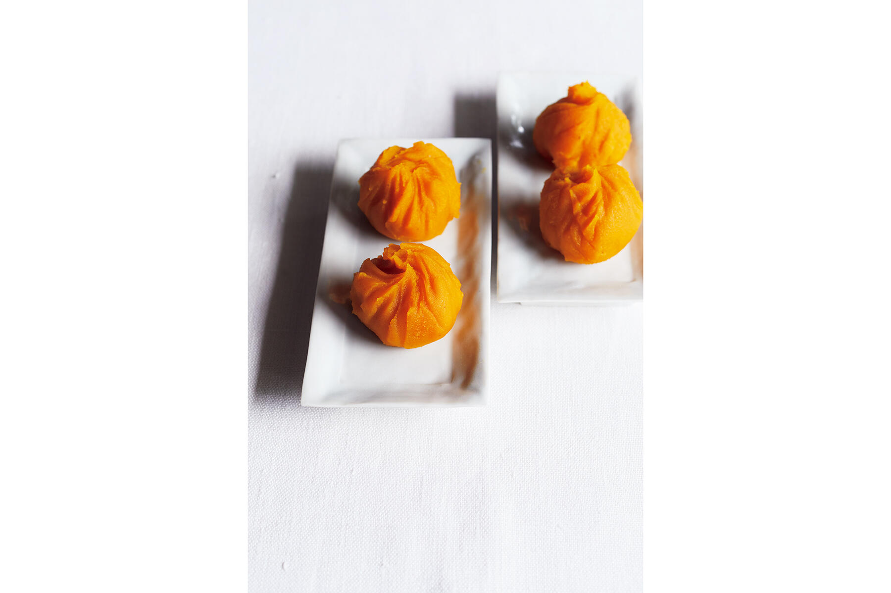 しみじみとする甘味が魅力の“蒸しかぼちゃの茶巾しぼり”