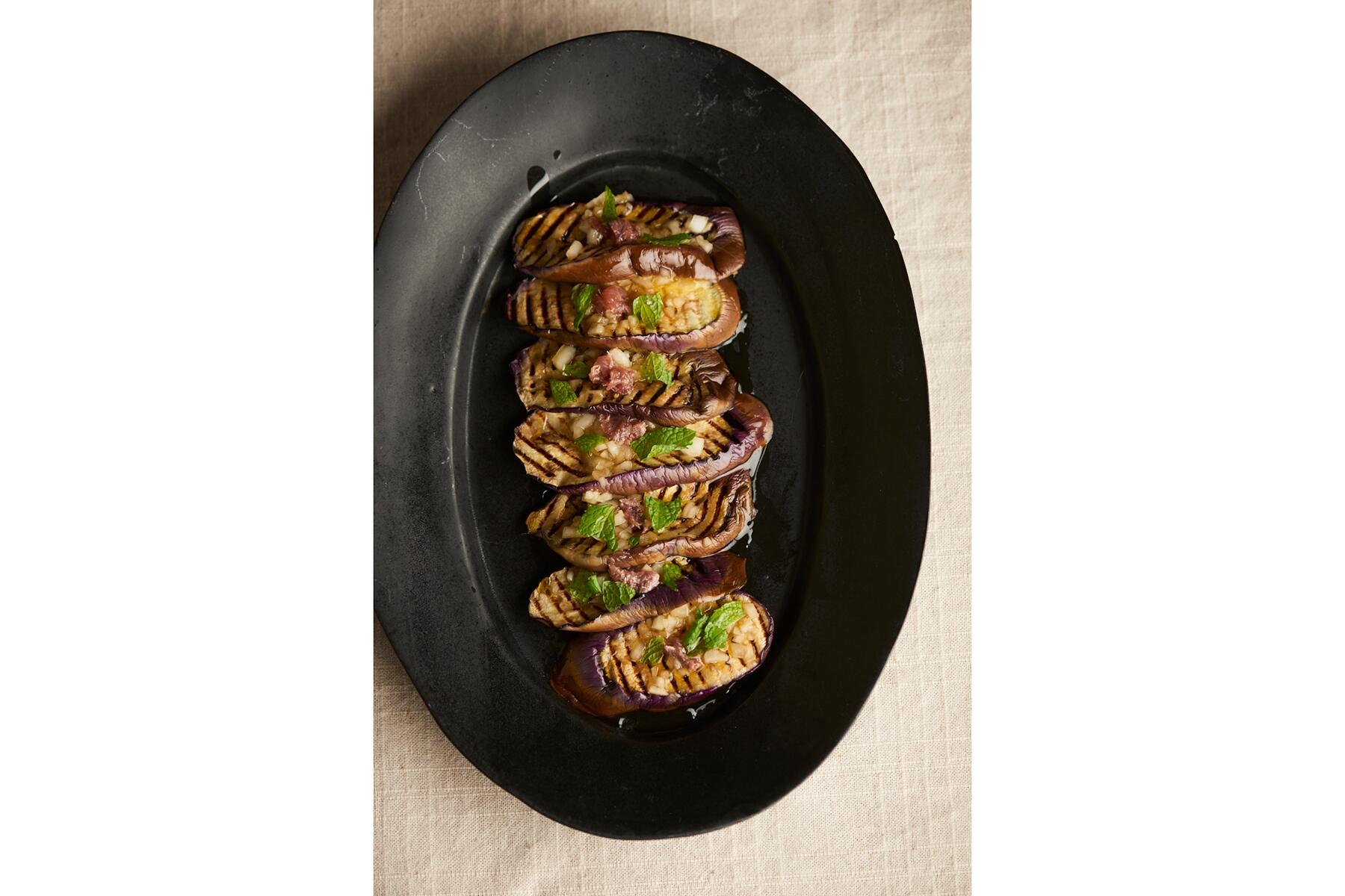 ミントが香る“秋なすの柚子胡椒マリネ”