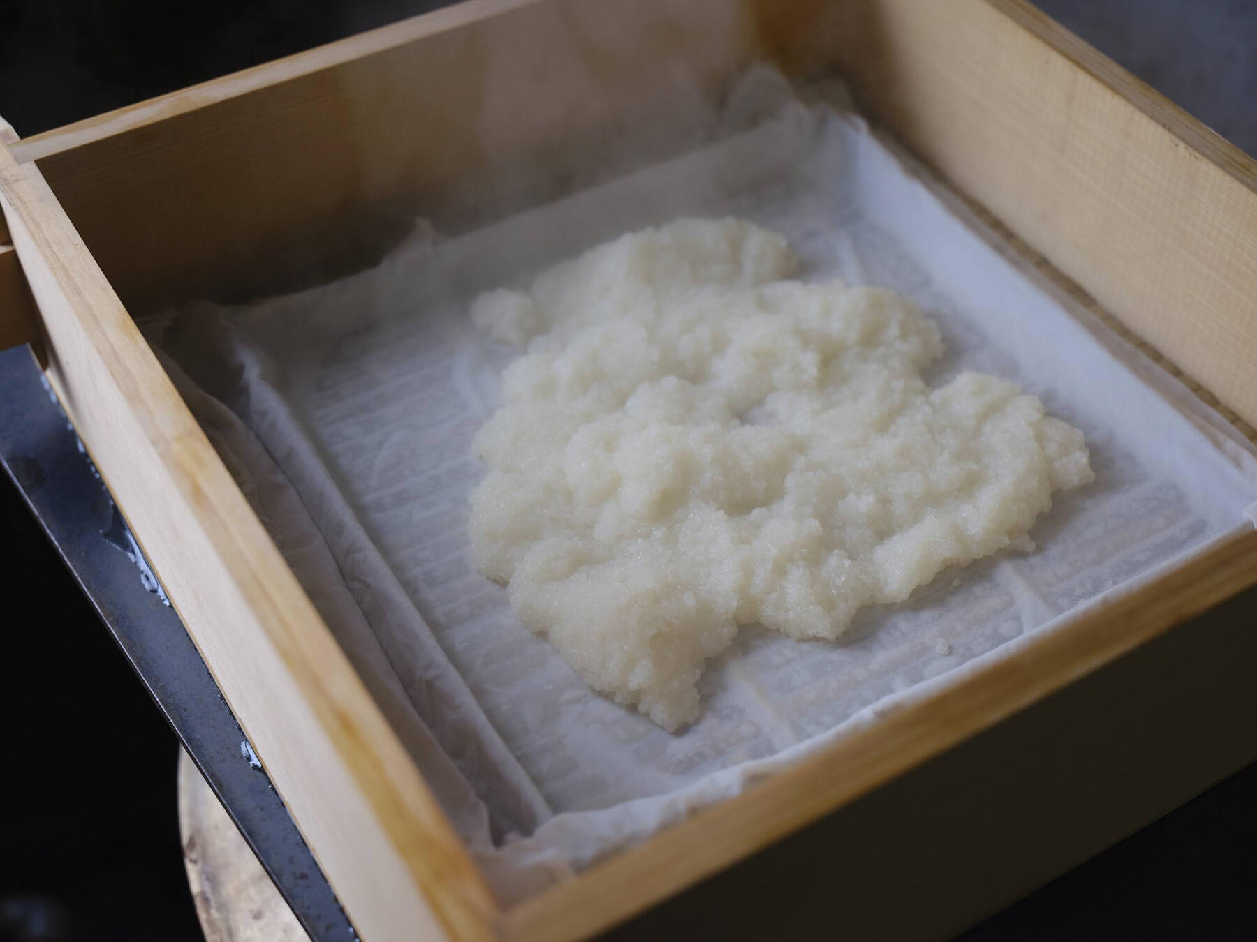 蒸しあがった道明寺