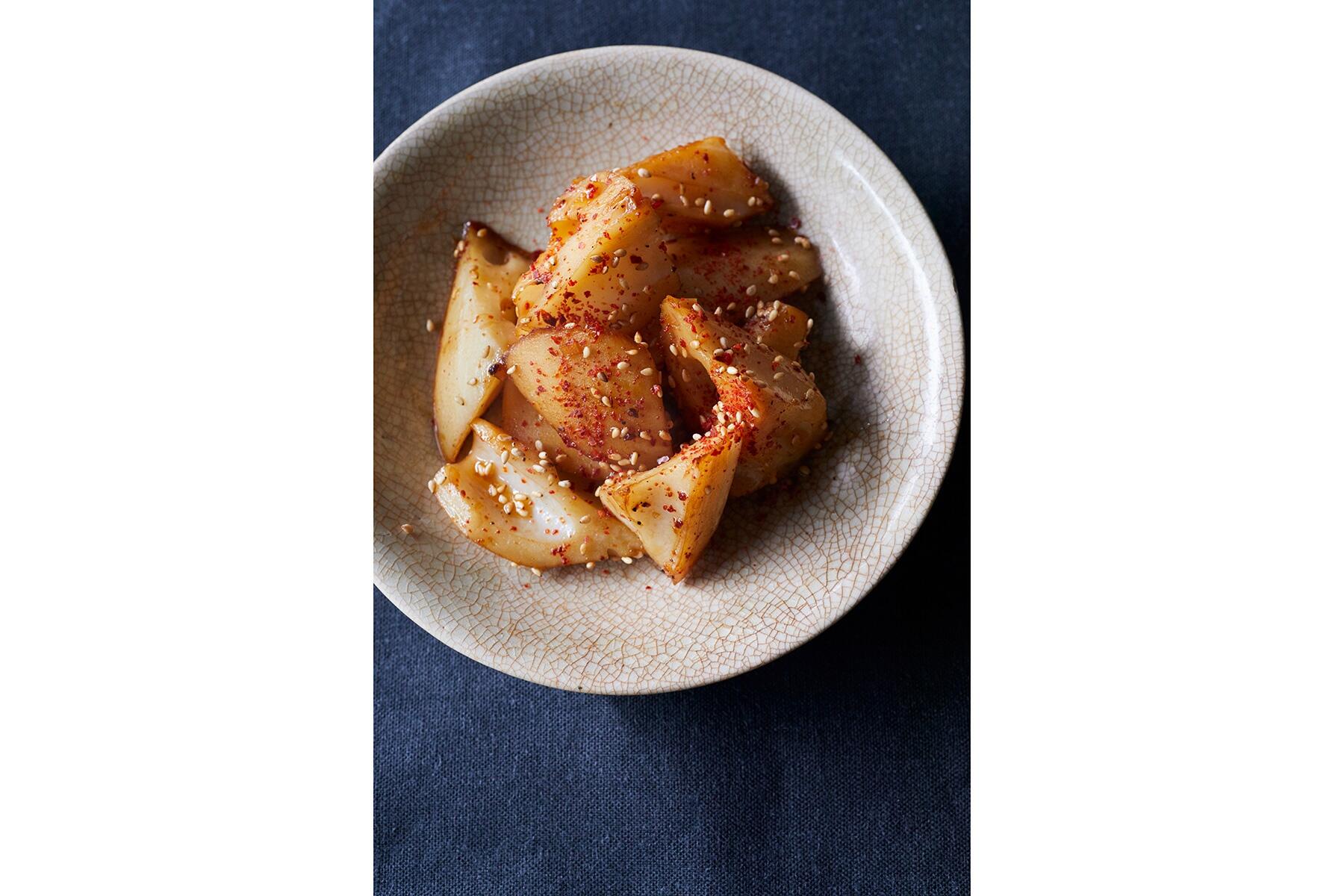 れんこんの韓国風炒め