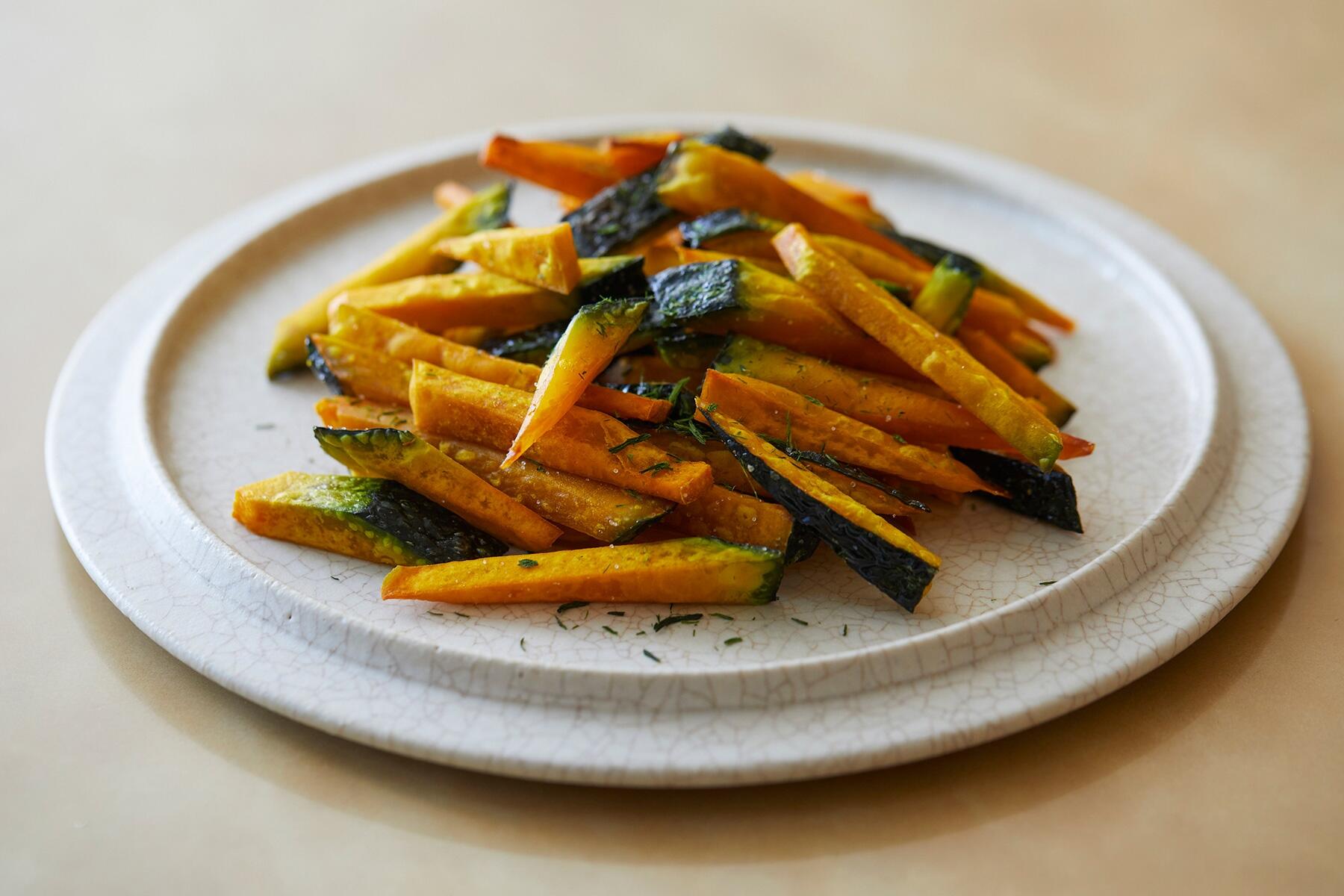 軽やかな食べ心地の“かぼちゃの素揚げ”