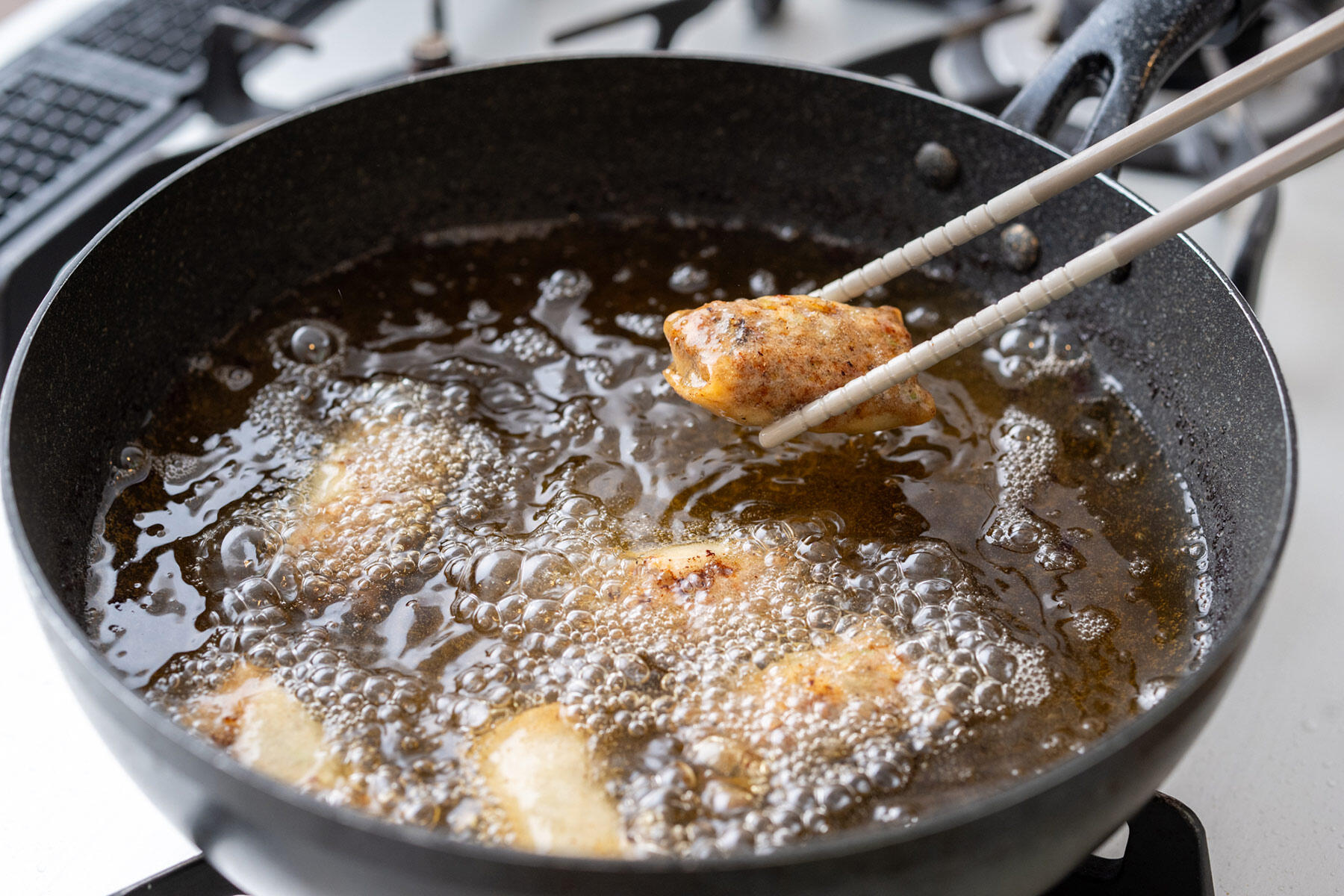 栗きんとん×ブルーチーズの春巻き