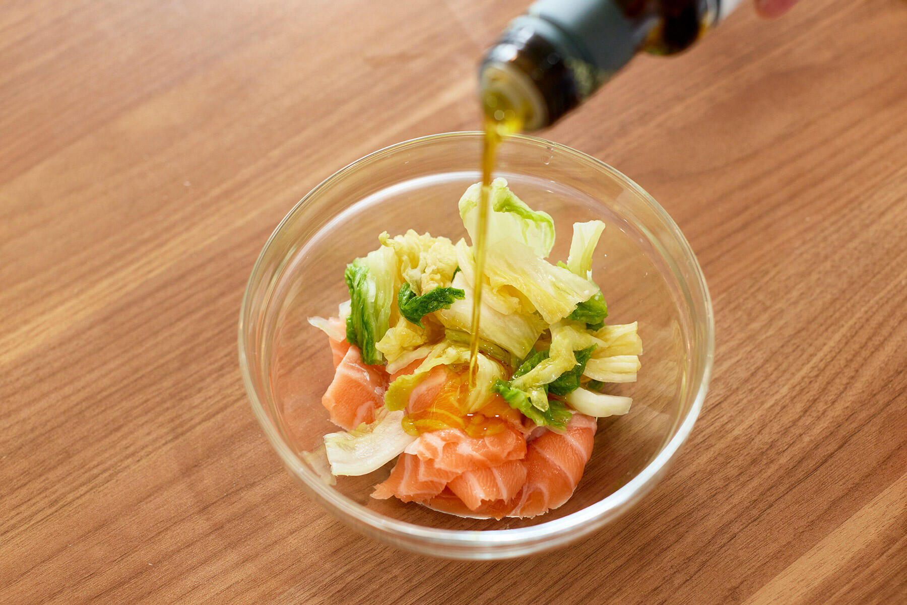 オリーブオイルでマリネする