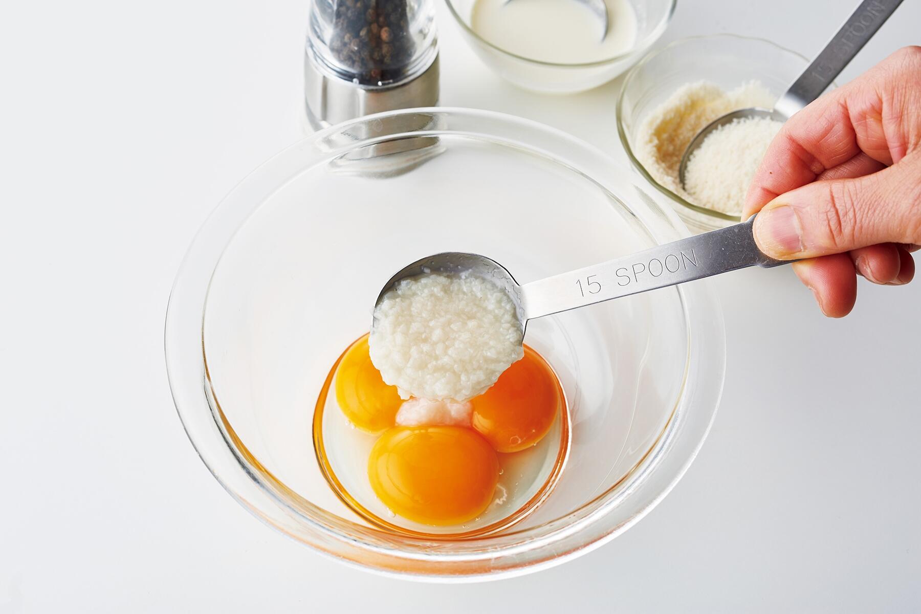 卵クリームをつくる