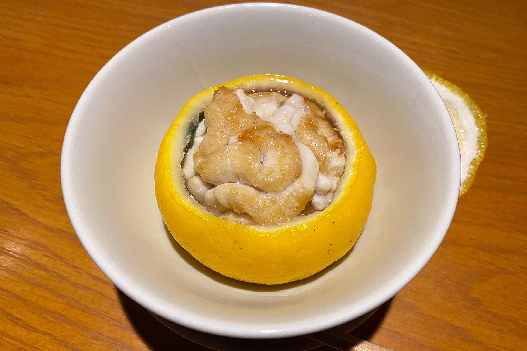 白子の柚子釜