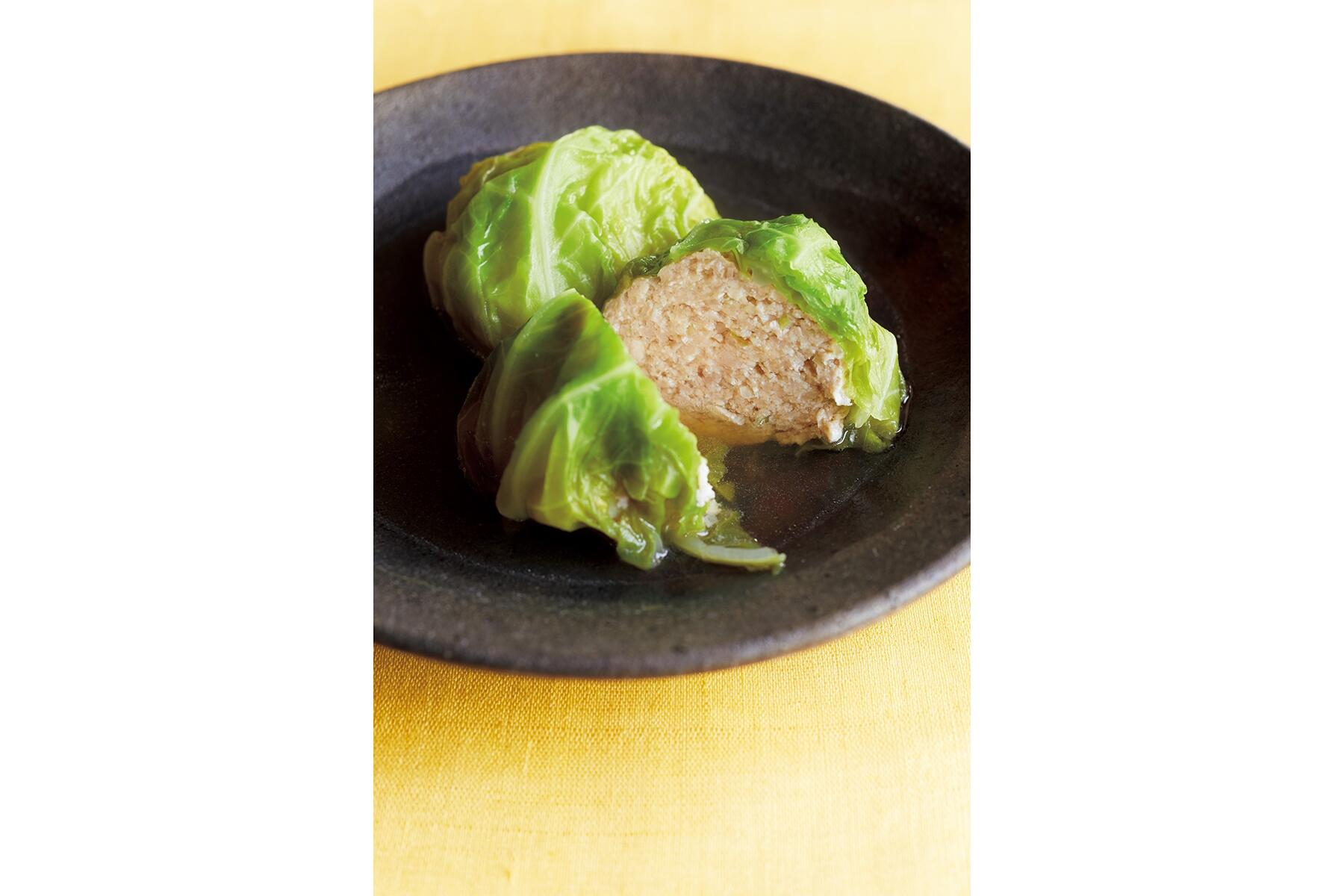 豆腐と鶏挽き肉の“和風ロールキャベツ”