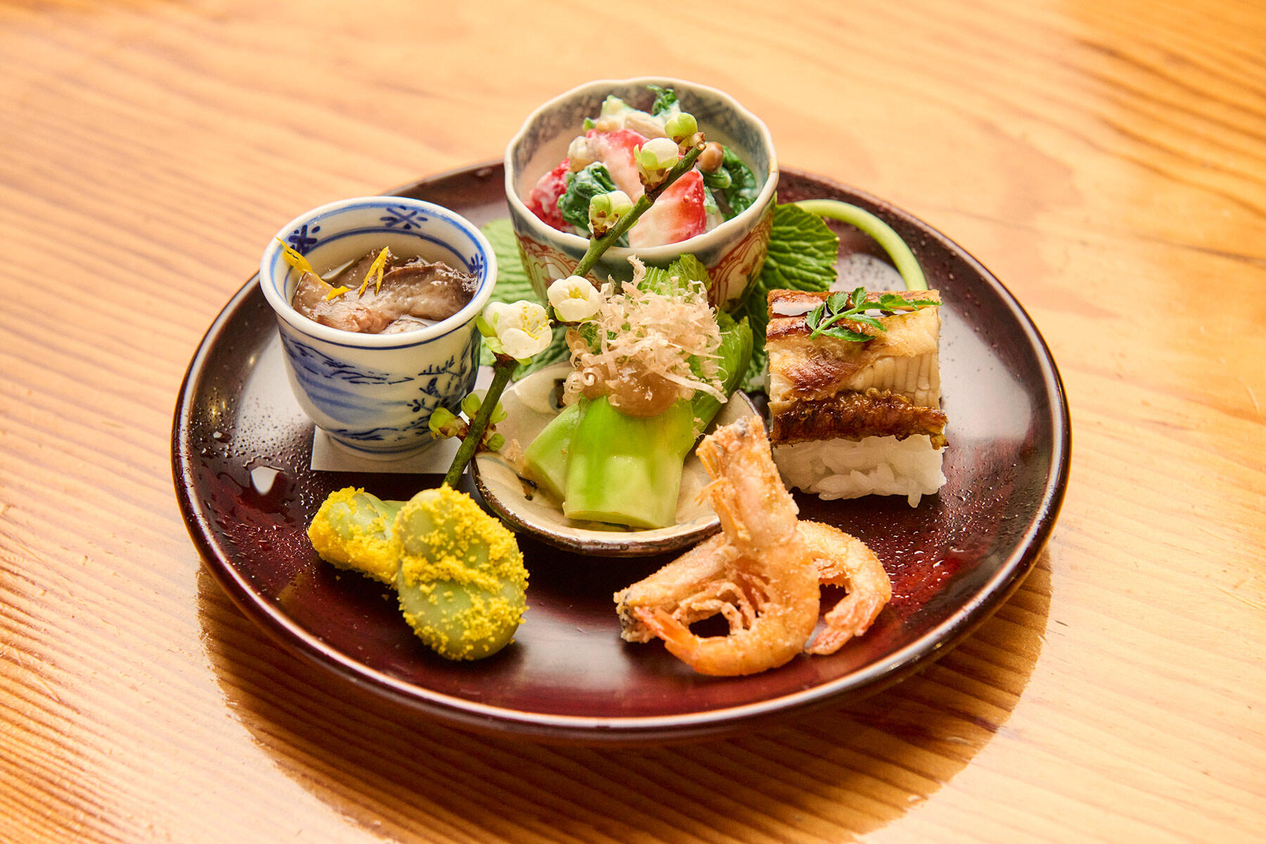 旬食材の前菜の盛り合わせ