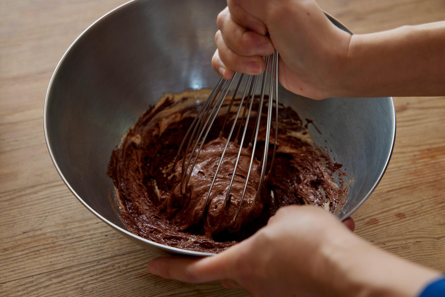 チョコレートを加える