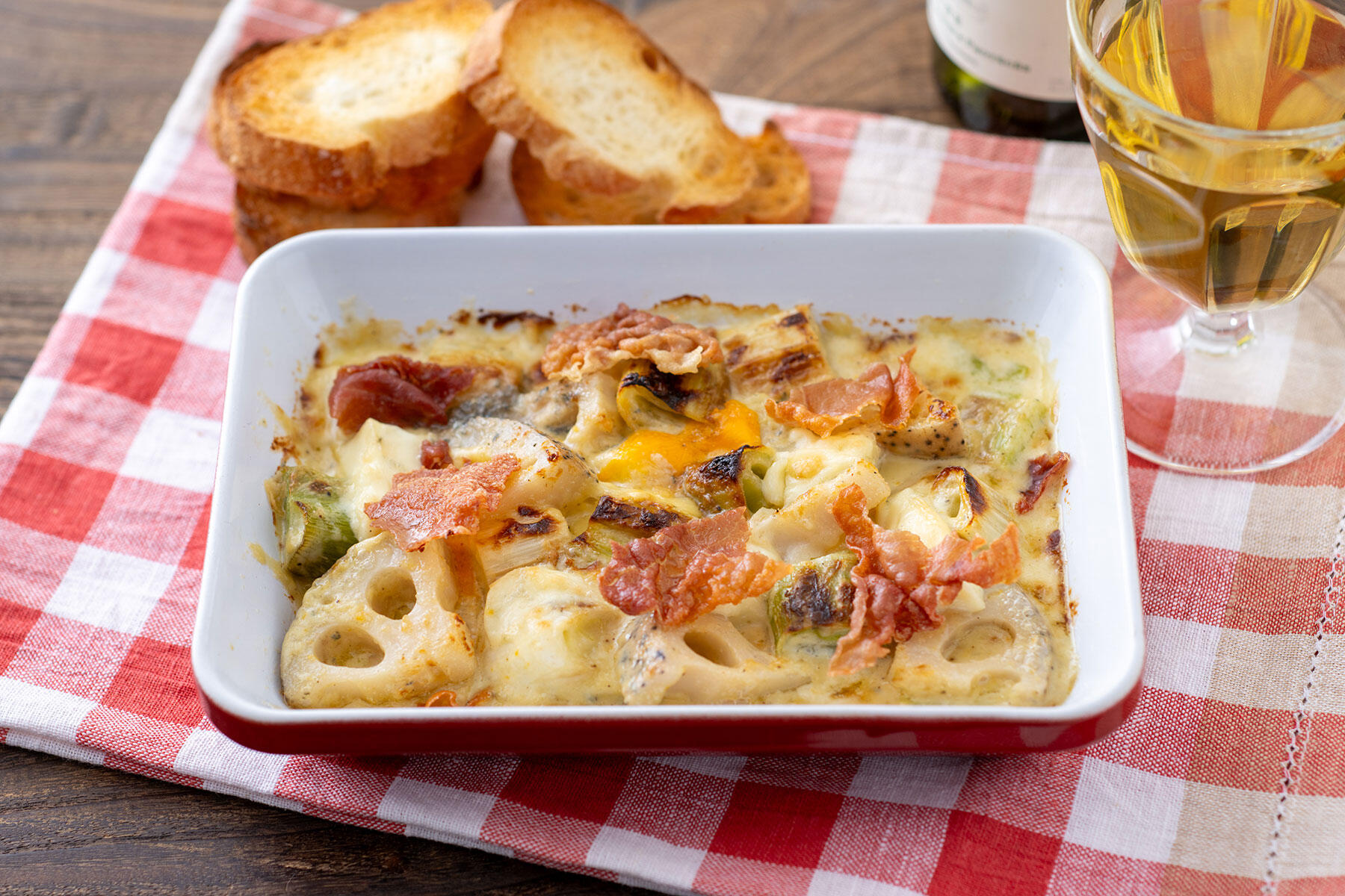 れんこんと長ねぎのチーズ焼き