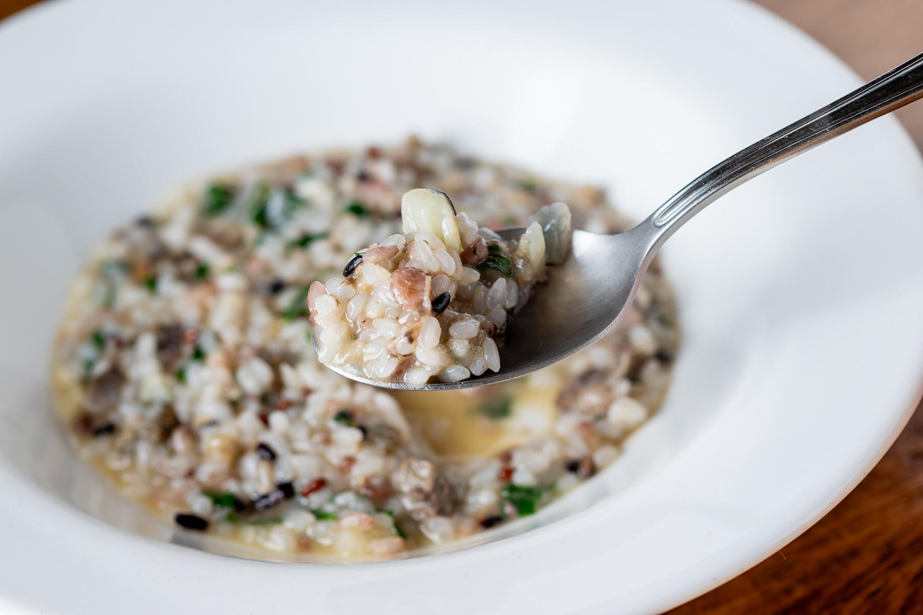 すっぽんと古代米のリゾット