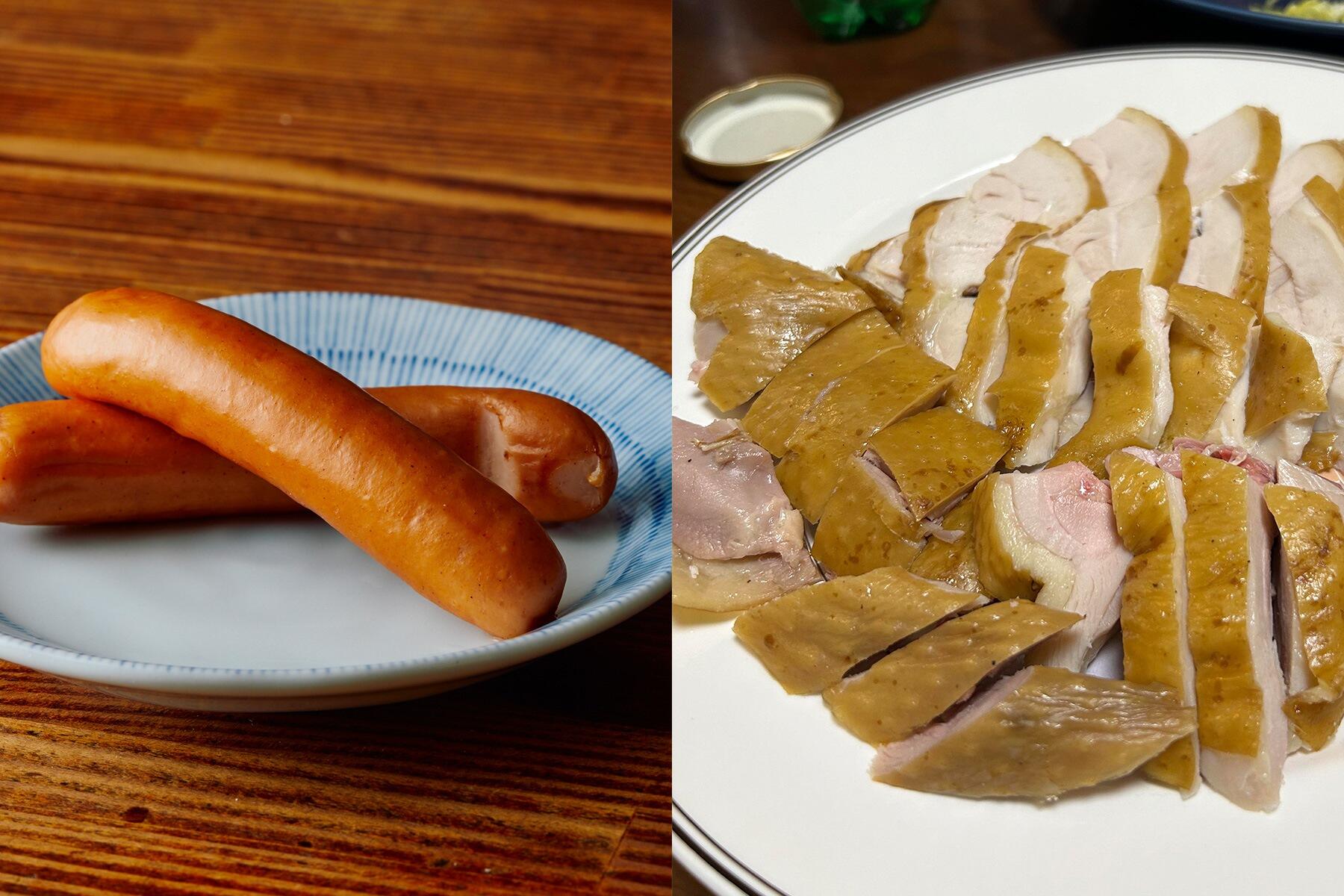 奥久慈しゃもの燻製とソーセージの燻製盛り合わせ