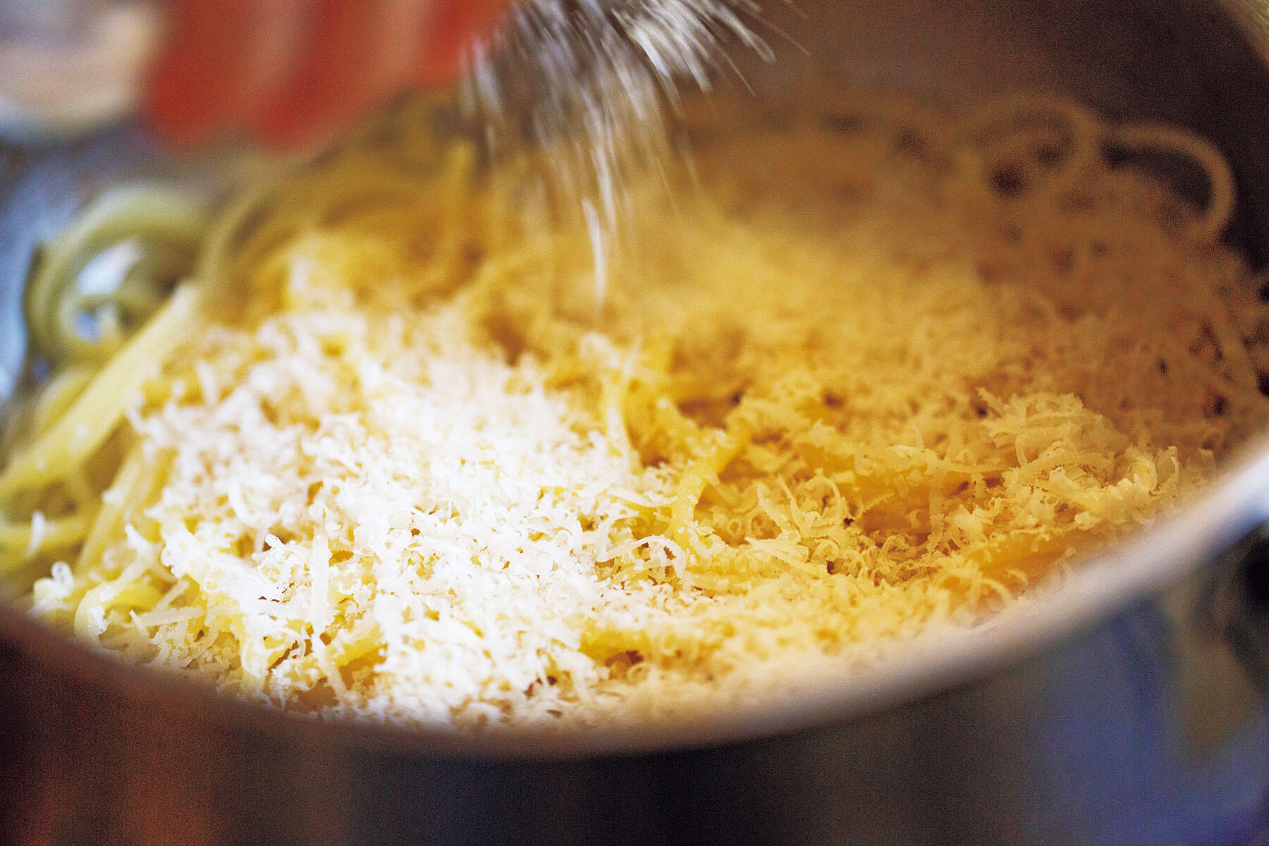 チーズを混ぜる