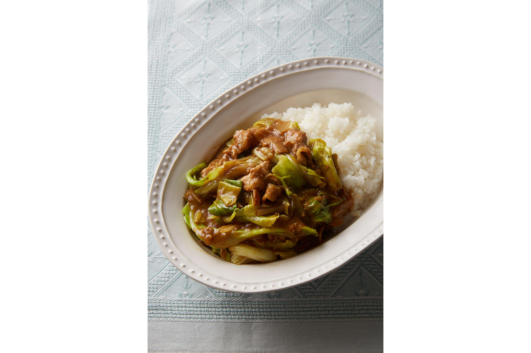 春キャベツと豚バラ肉の生姜焼きカレー
