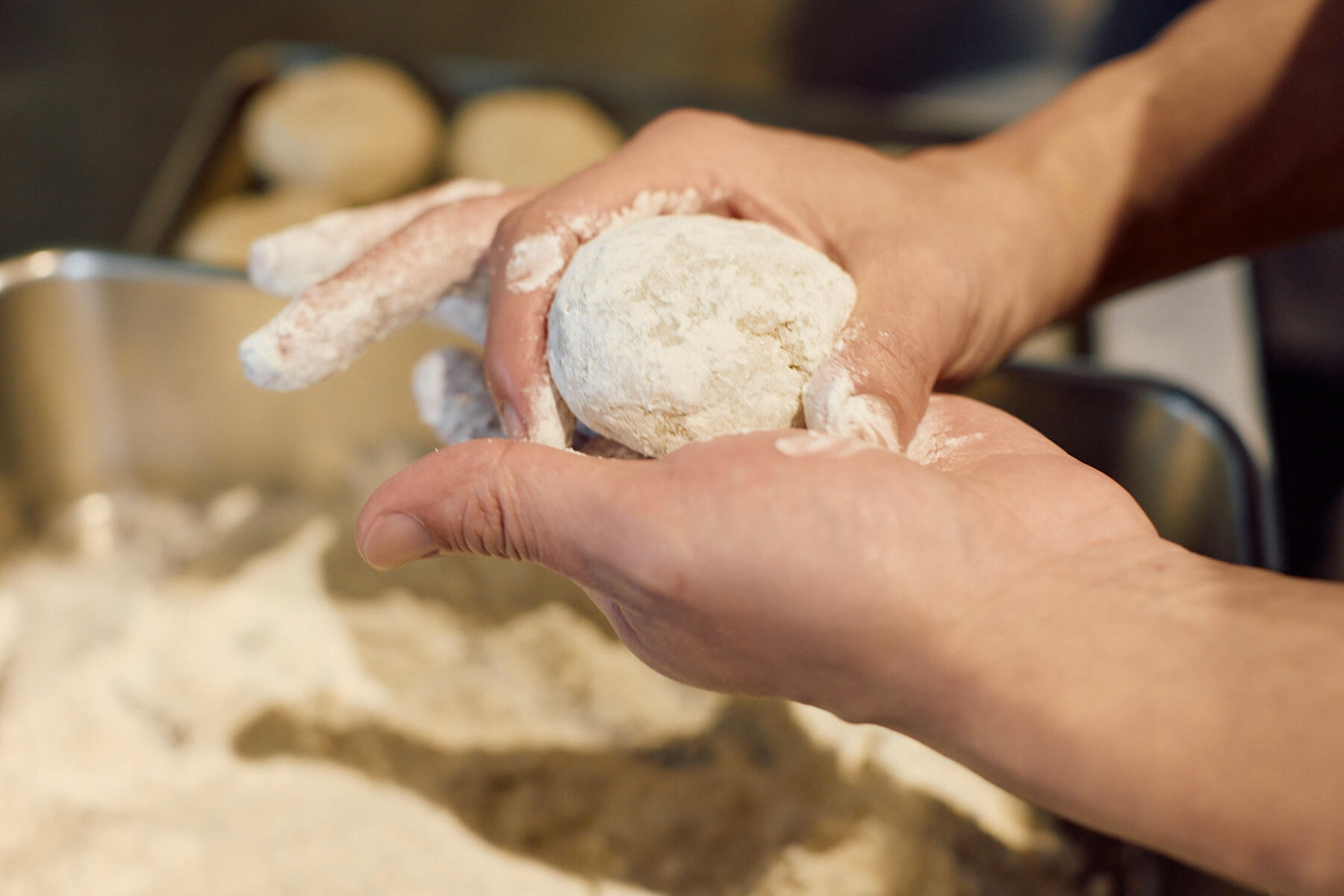 バッター粉をまぶす