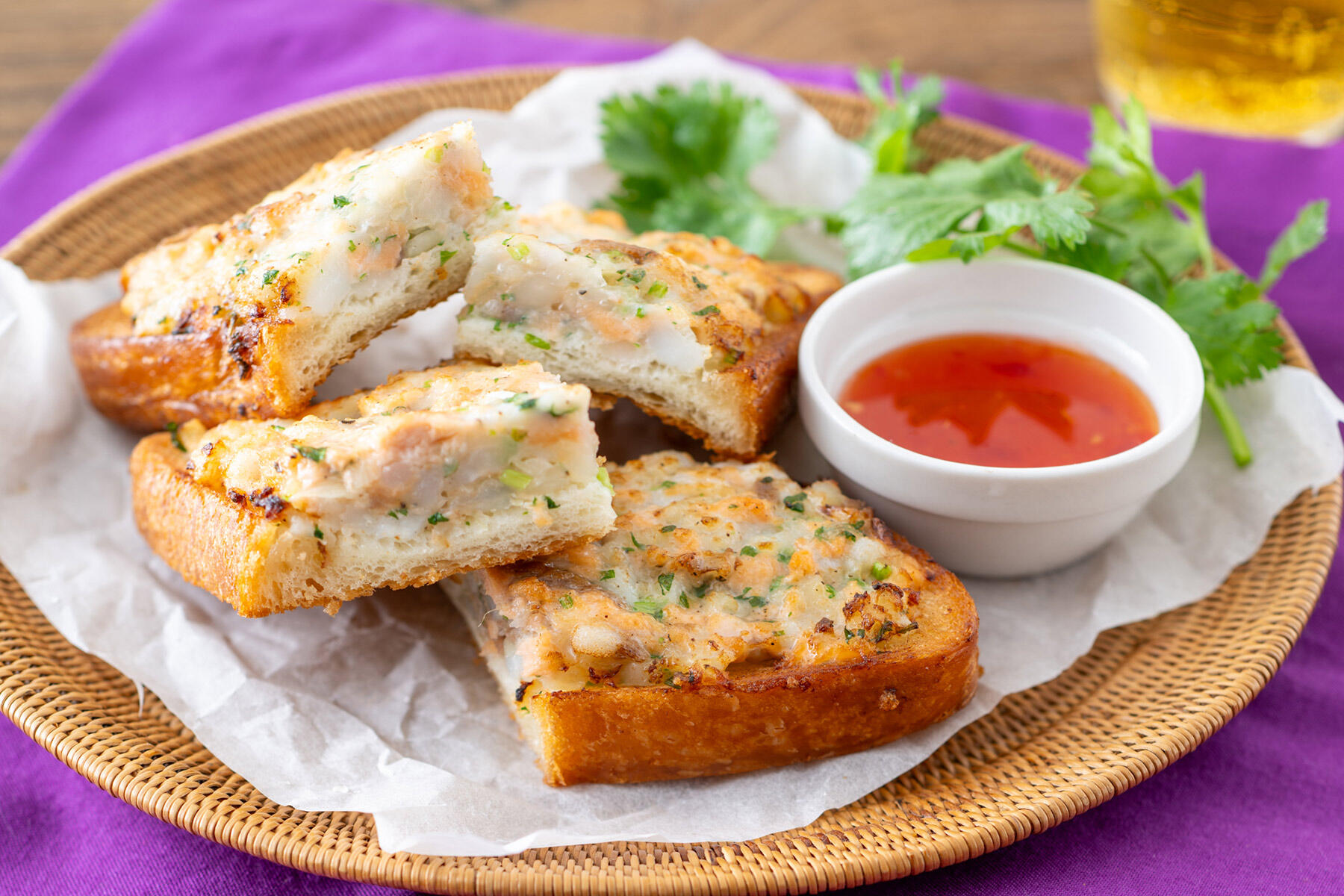 刺身で海老トースト風