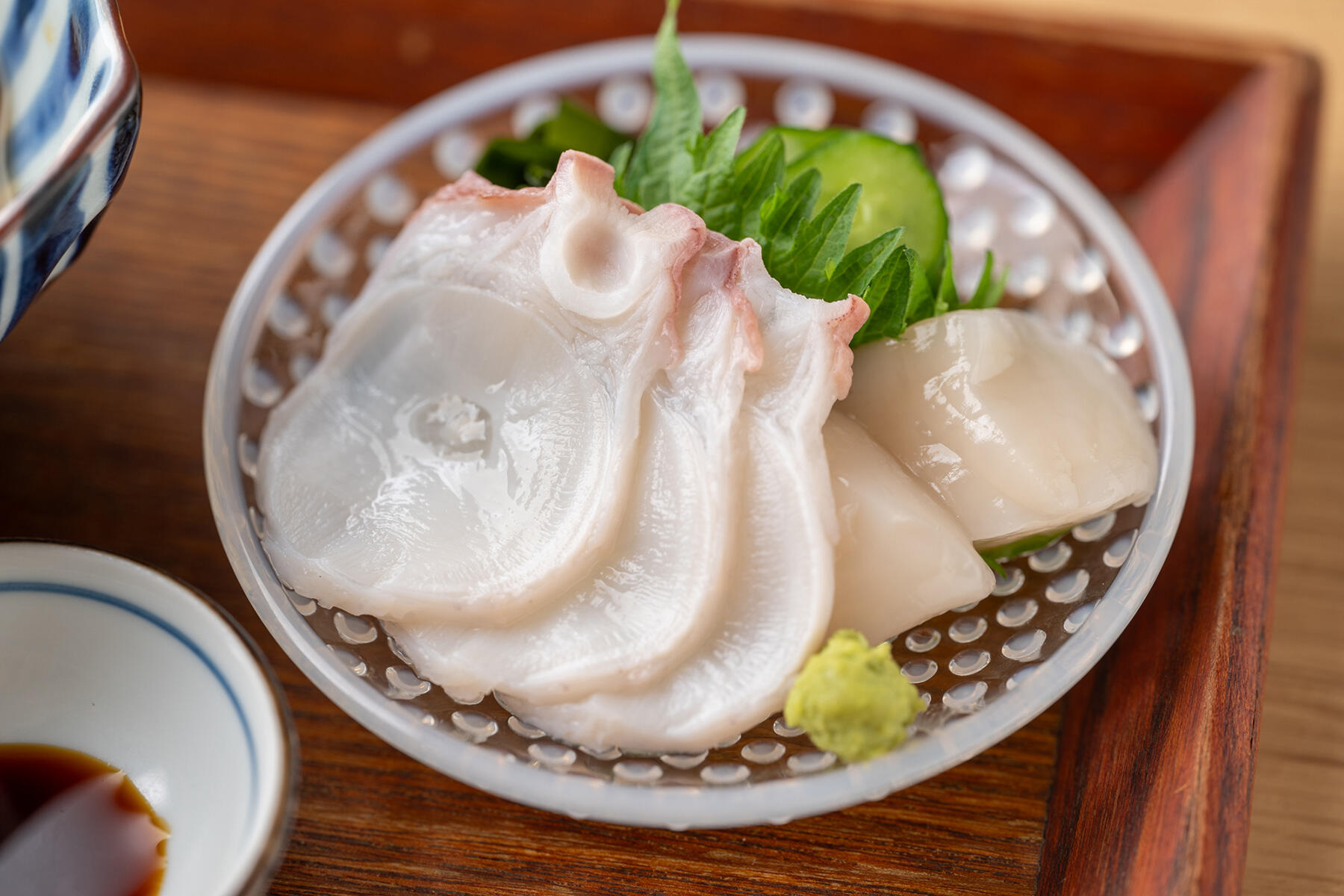 ホタテとタコの刺身盛り合わせ