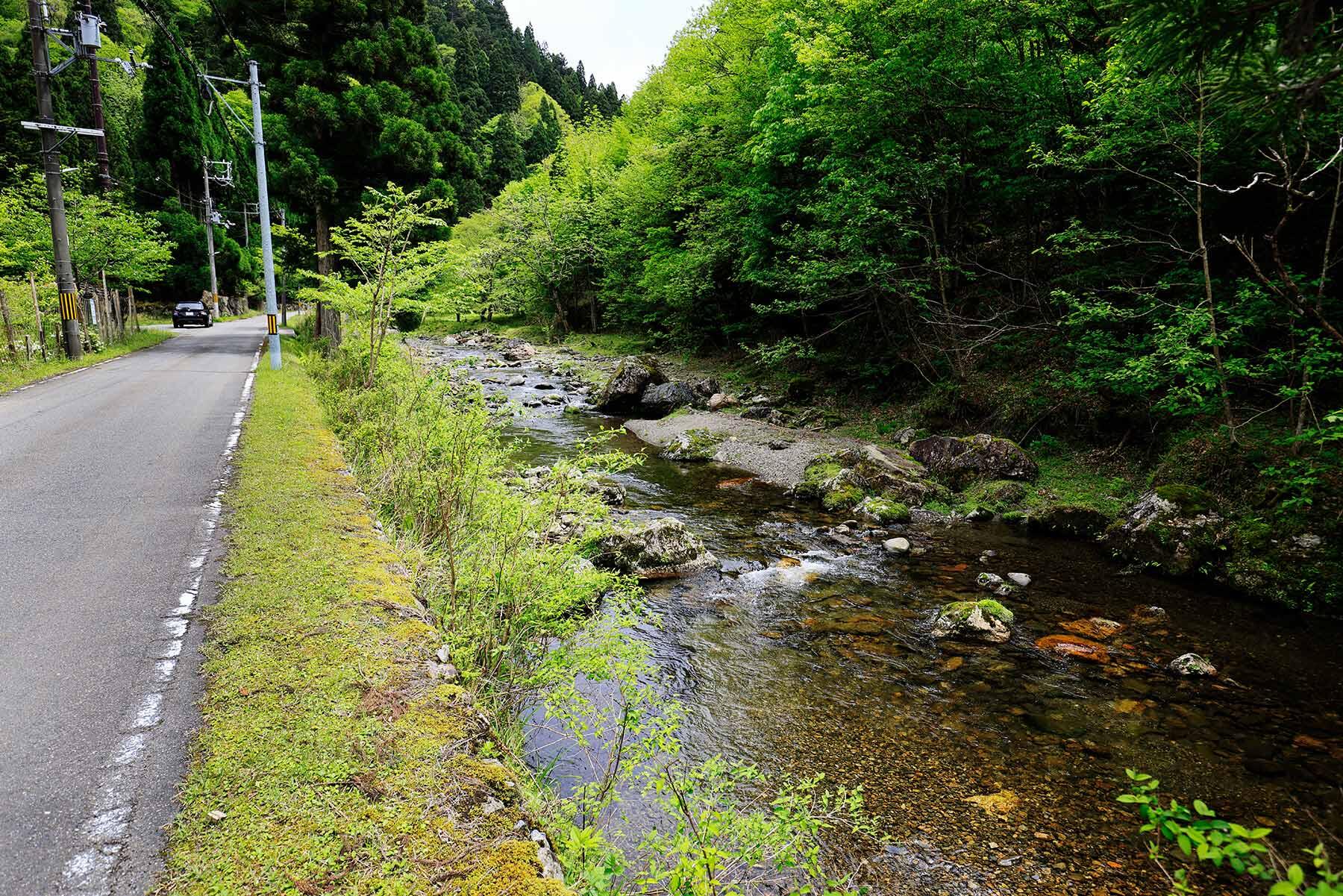 「美山荘」へ向かう途中
