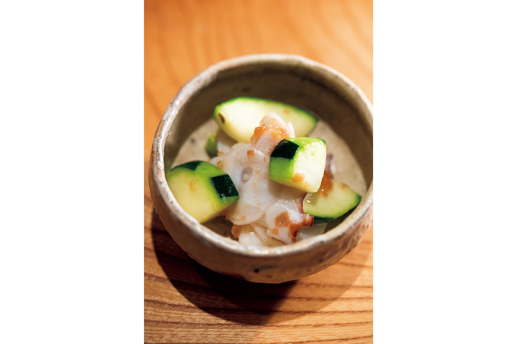 ズッキーニとタコの梅肉和え