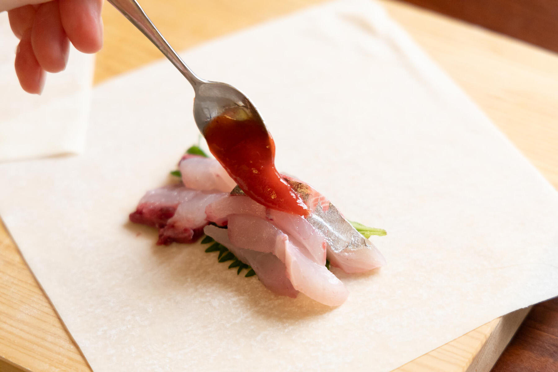 春巻きの皮で巻く