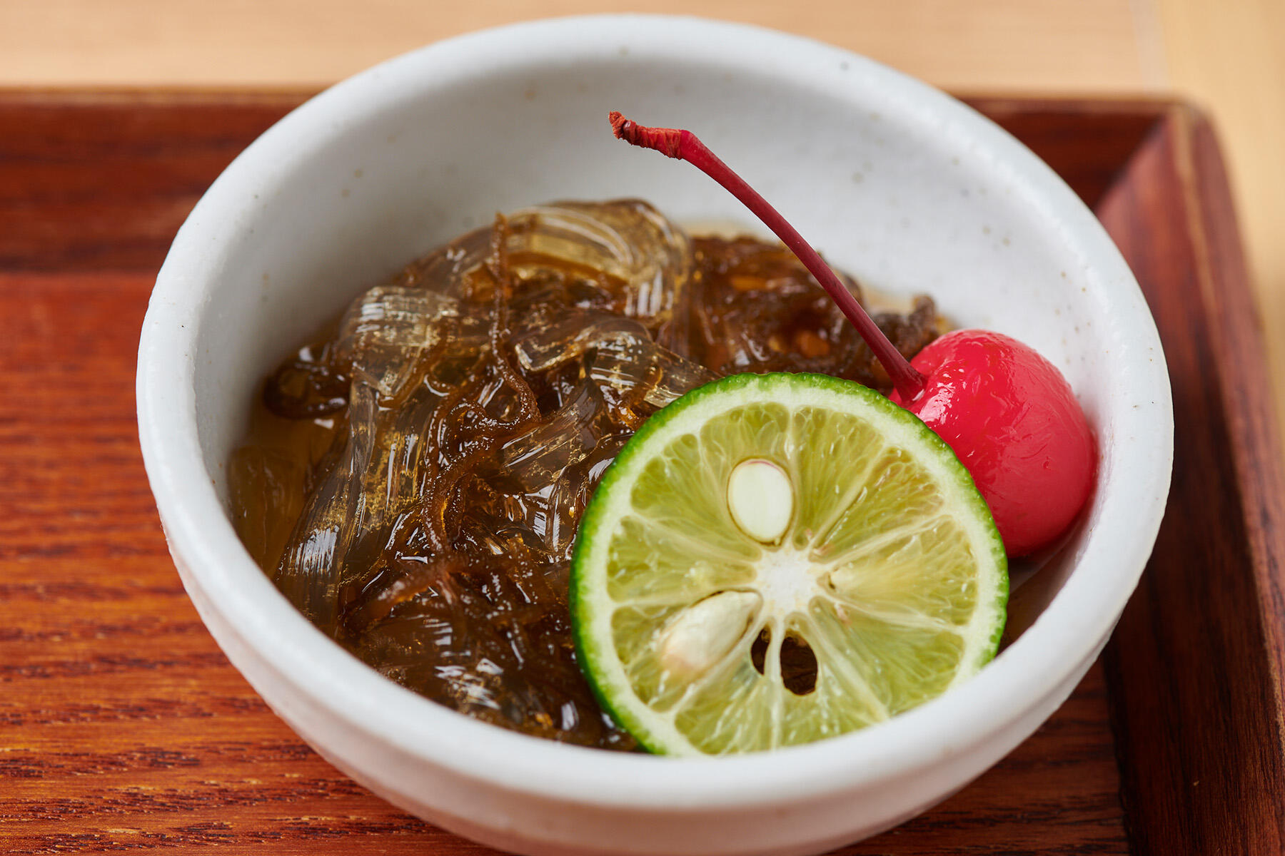 もずくの黒蜜漬け