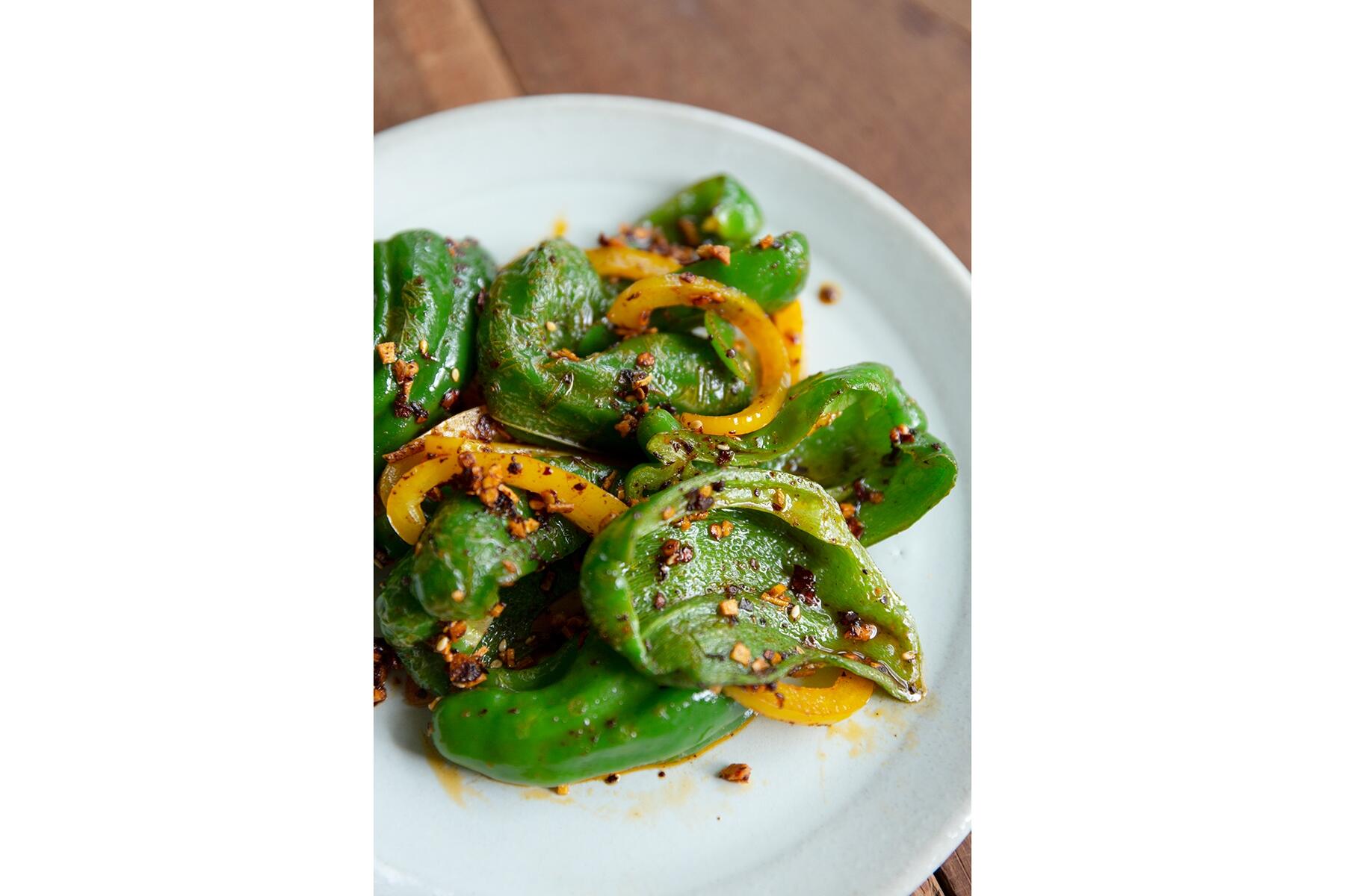 素揚げピーマンの四川からめ