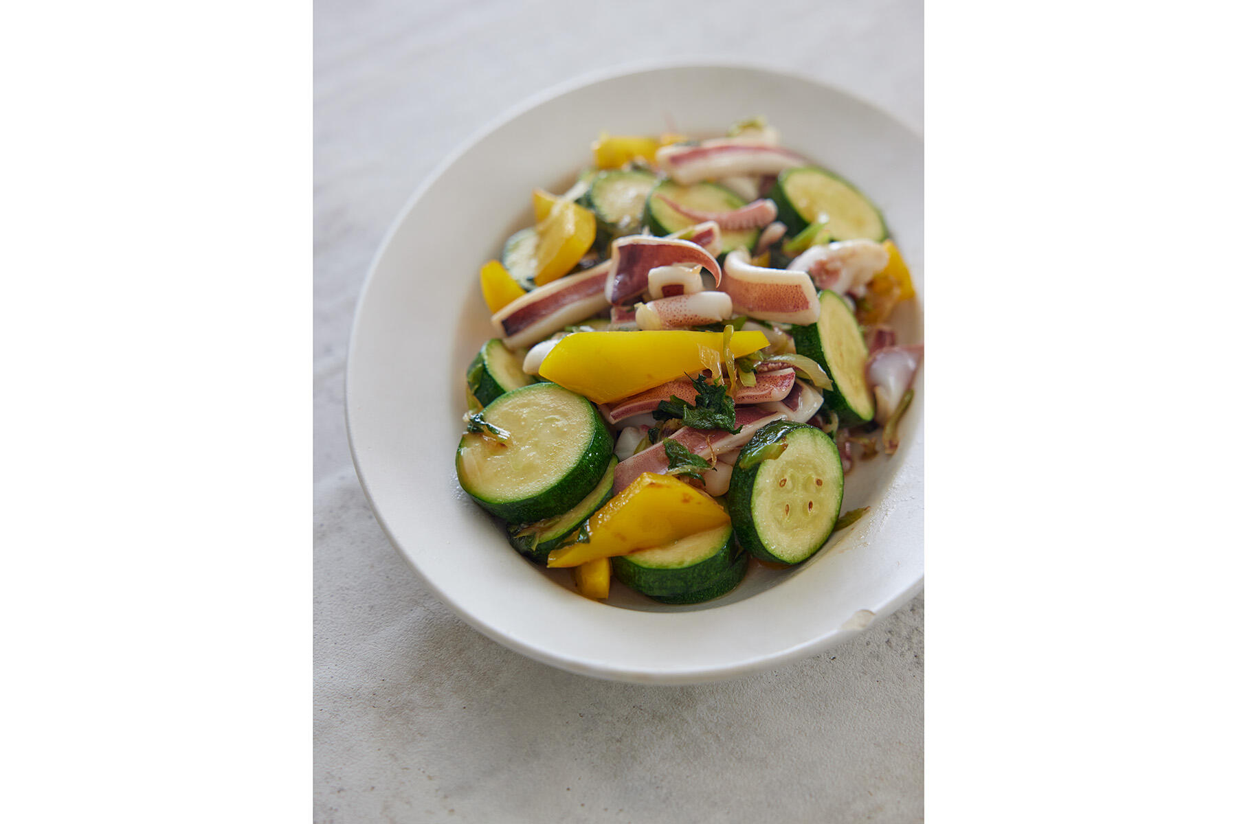 いかと夏野菜の青じそ炒め