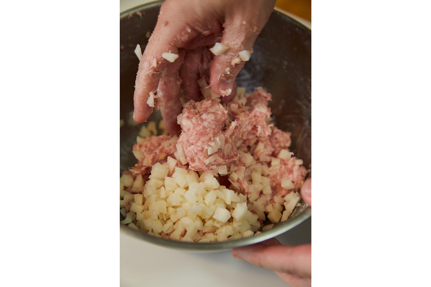 れんこんを加える