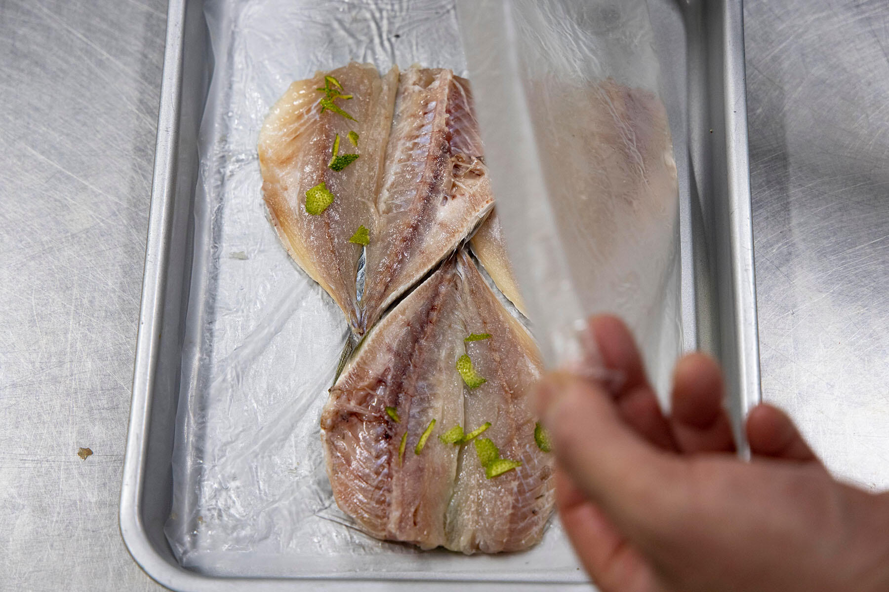 脱水シートで包む