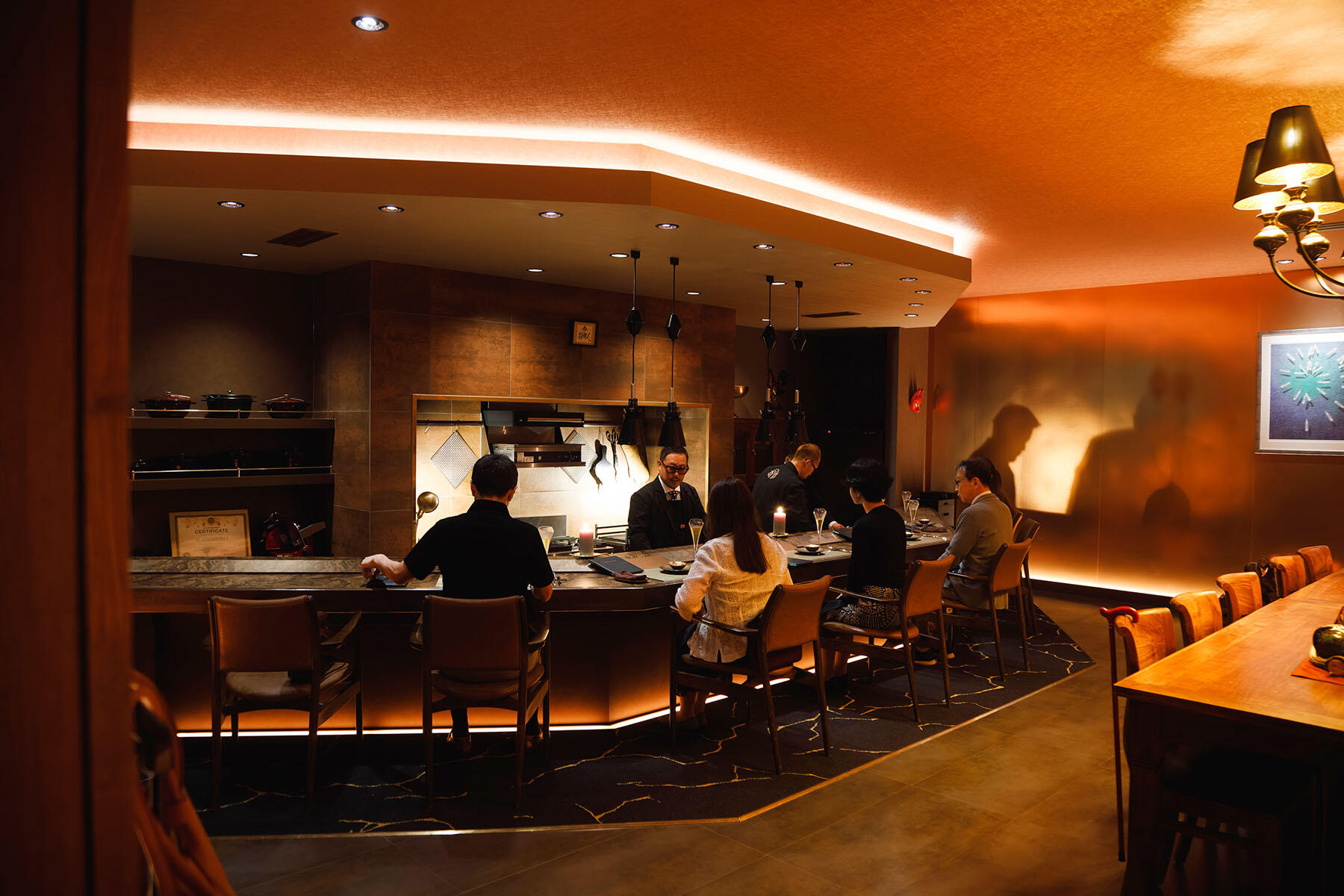 夕食のコース料理