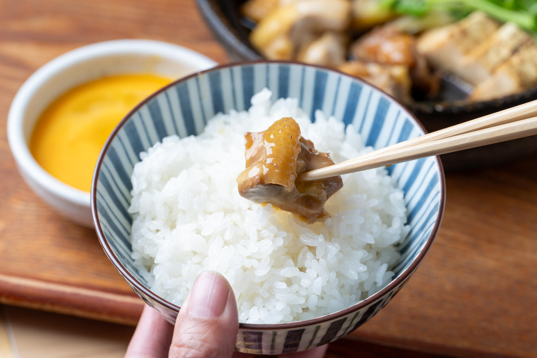 川俣シャモの鶏すき鍋定食